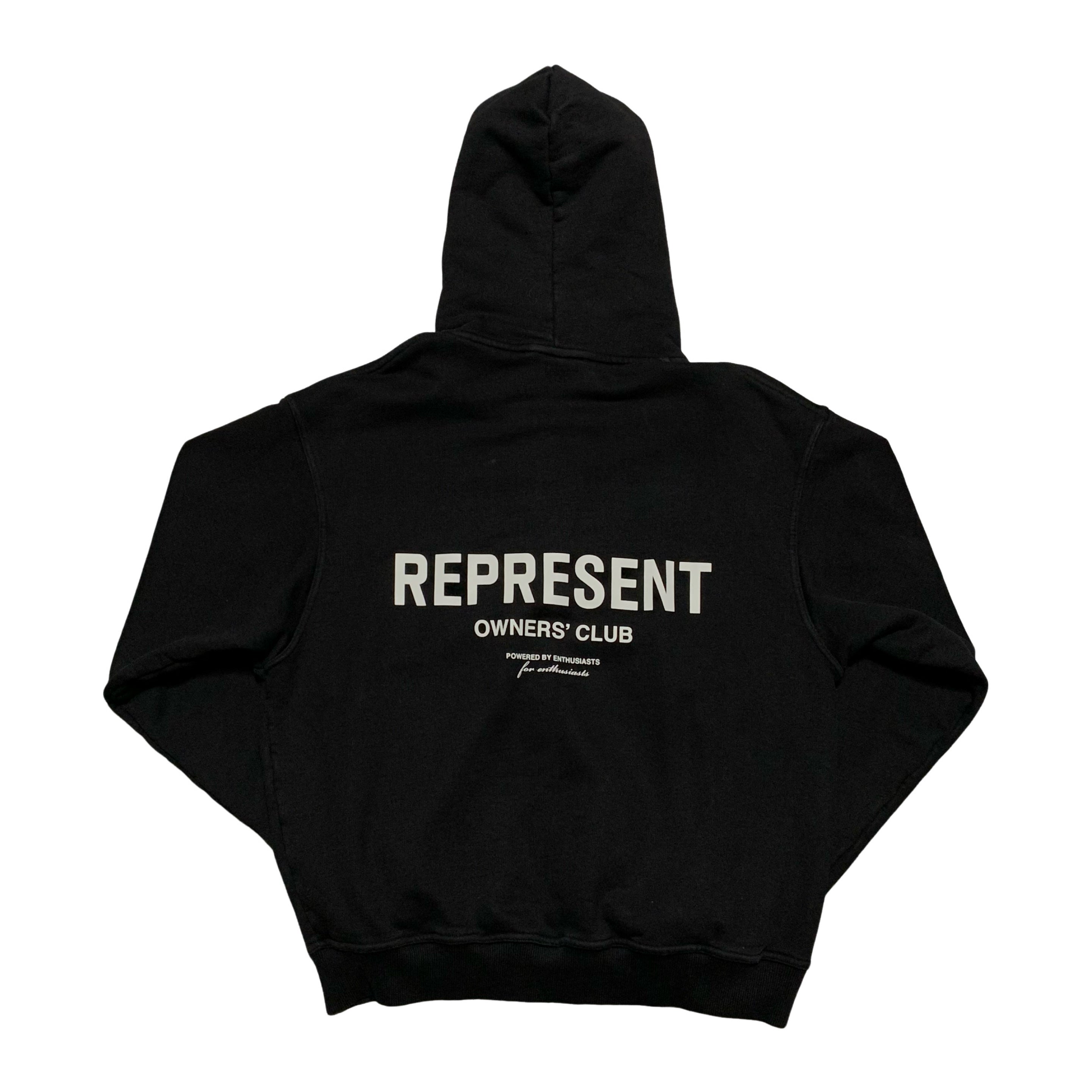 Represent Small Owners Club Full Zip Black Hoodie