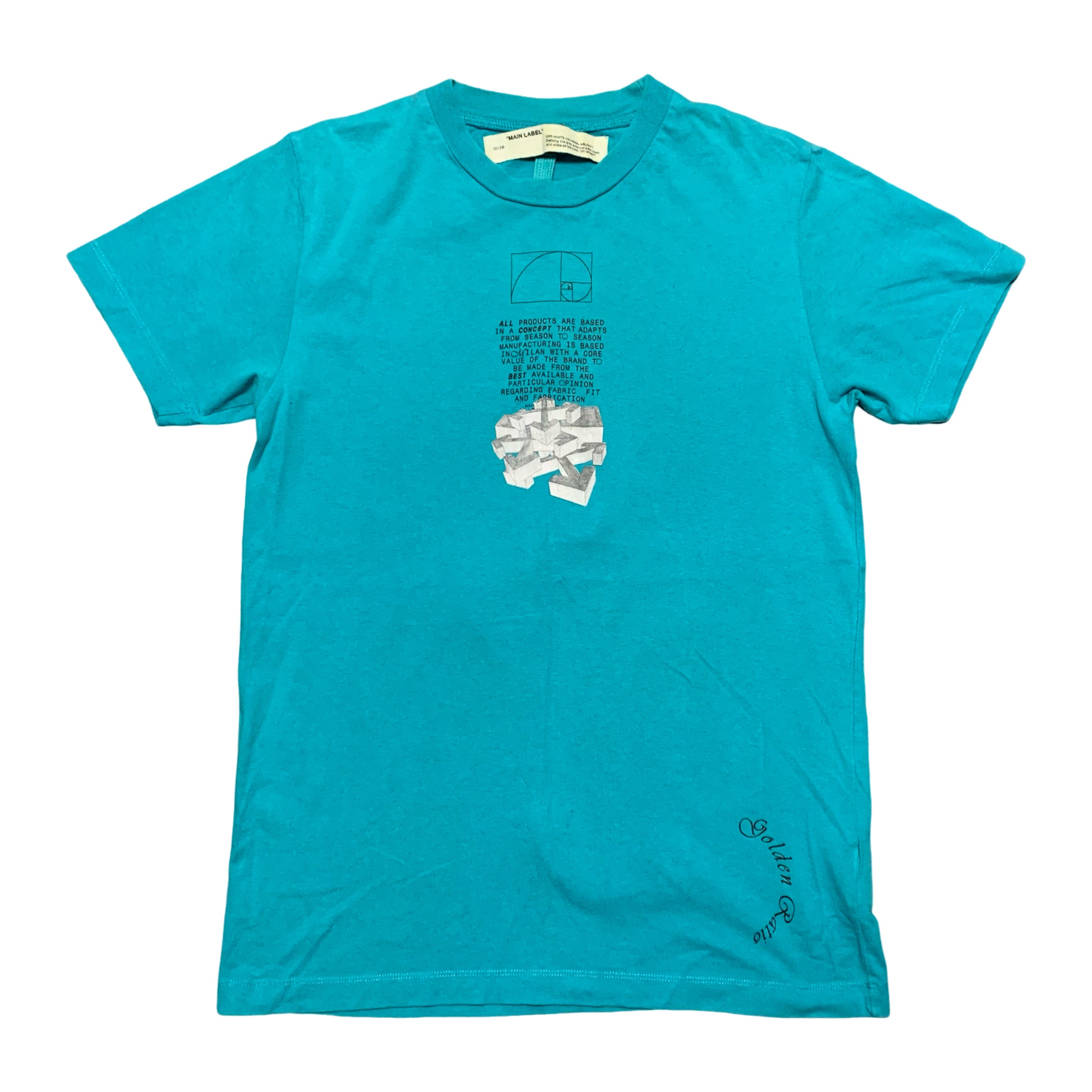 Off White Small Dripping Arrows Blue Tee Virgil Abloh