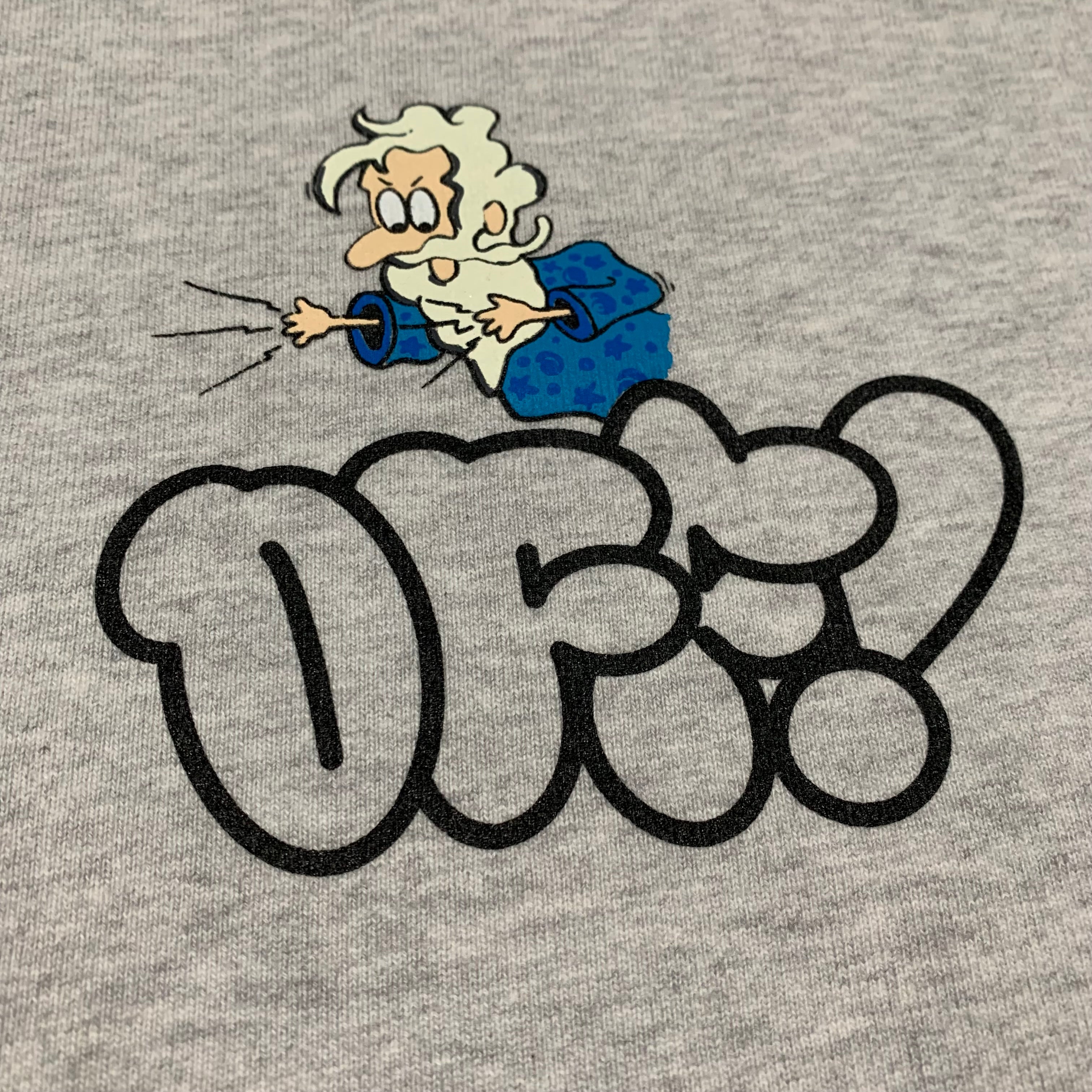 Off White Medium Wizard Cartoon Graffiti Grey Sweatshirt Crewneck Virgil Abloh