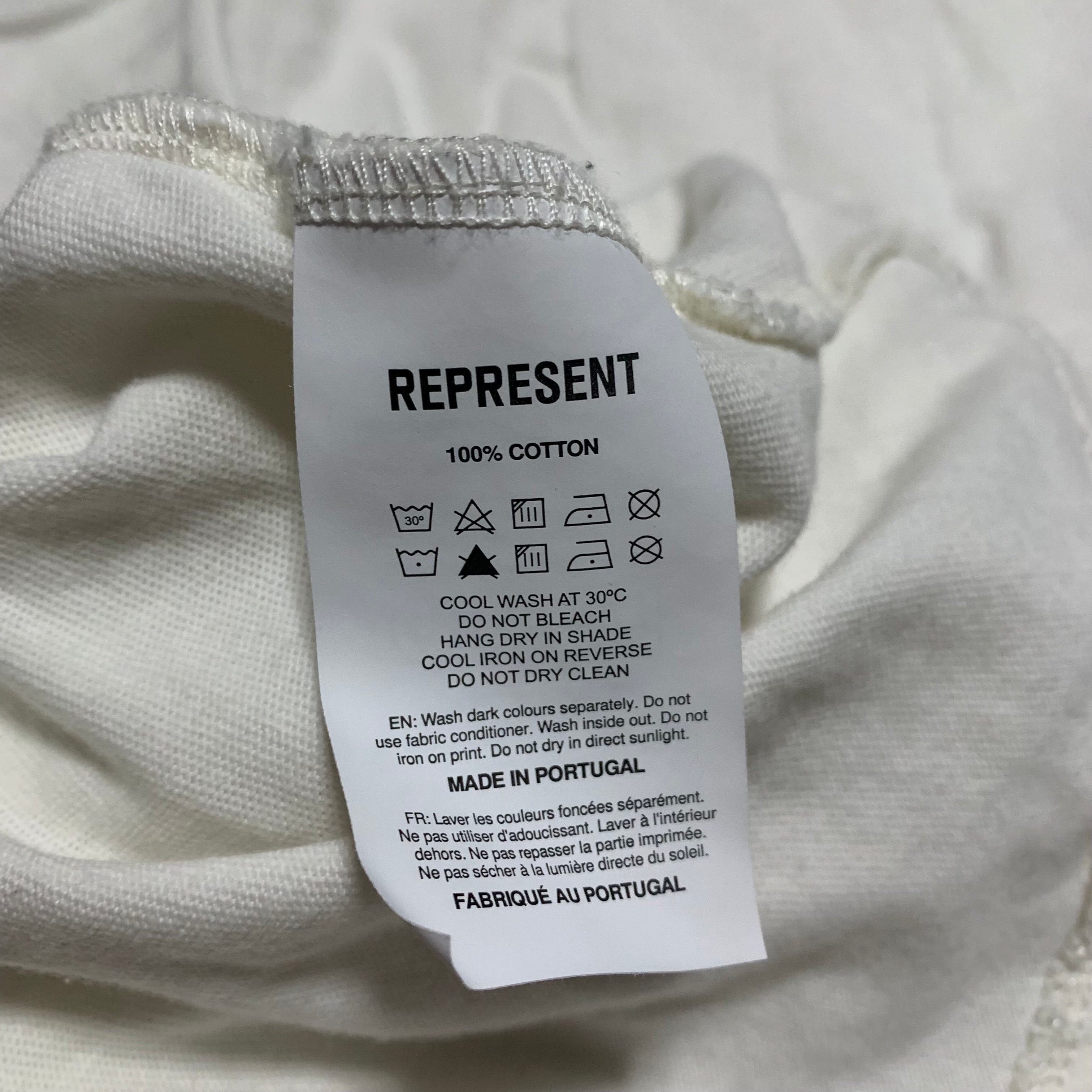 Represent Small Sunset Graphic Flat White Tee