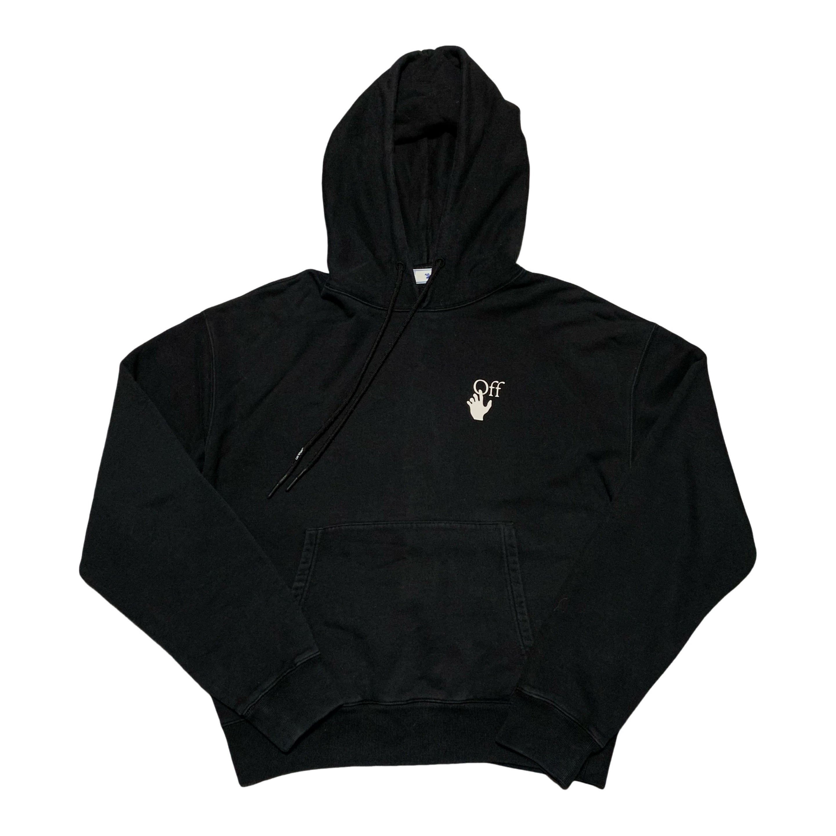 Off White Large Caravaggio Graphic Black Hoodie Virgil Abloh