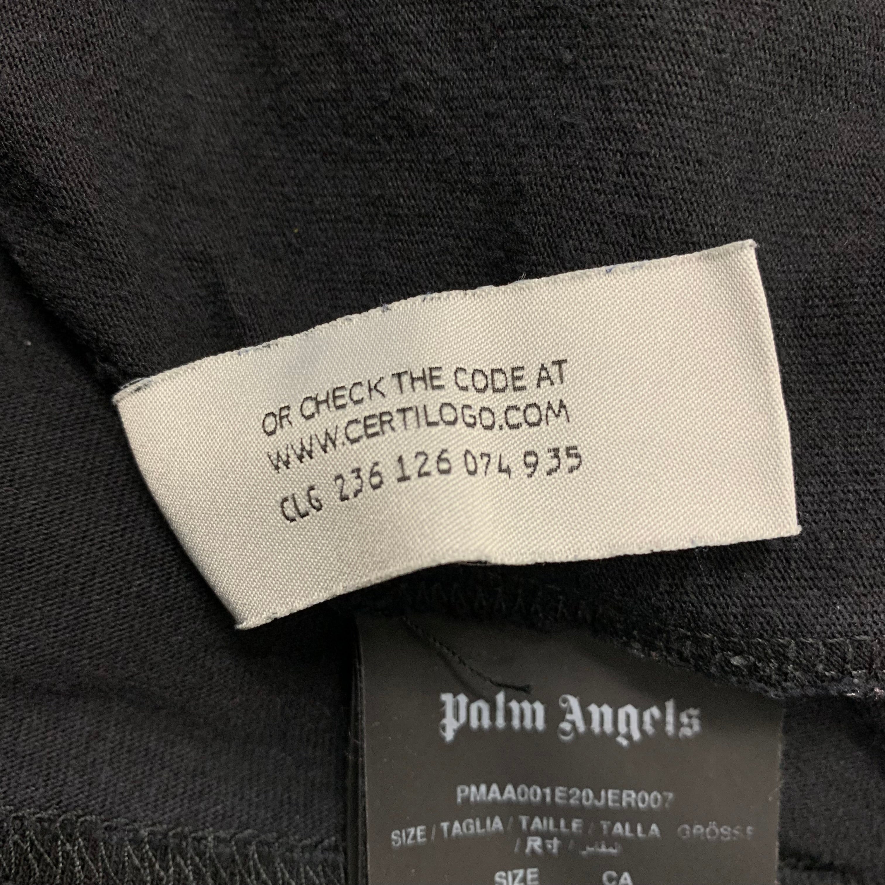Palm Angels Large Tee Gothic Black T-Shirt