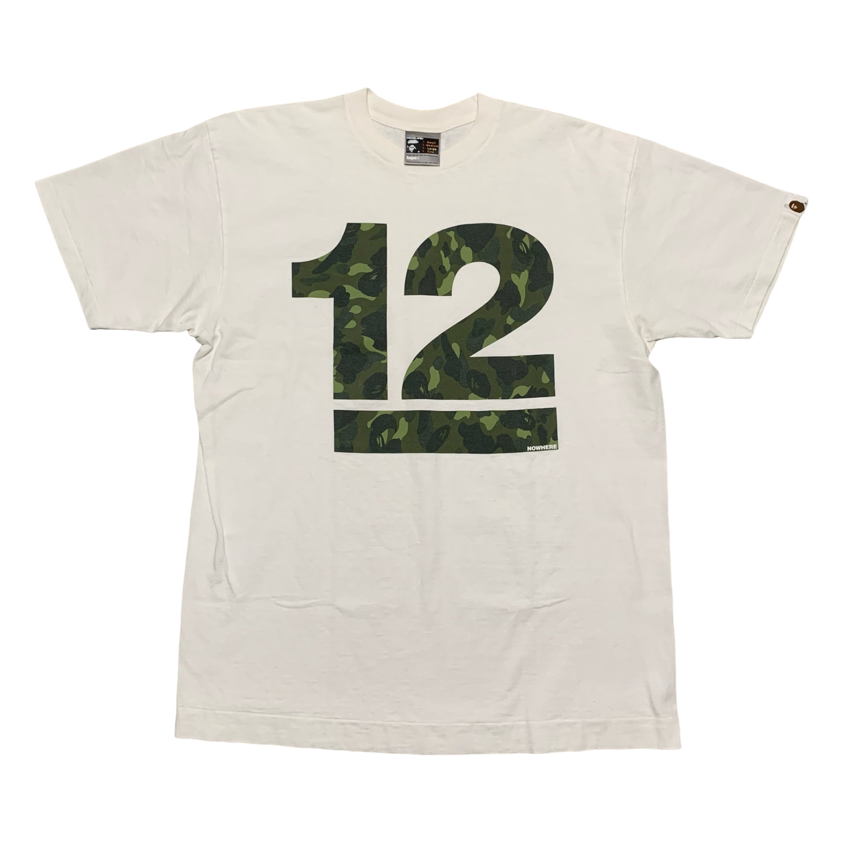 Bape Large 12th Anniversary Camo White Tee A Bathing Ape Vintage