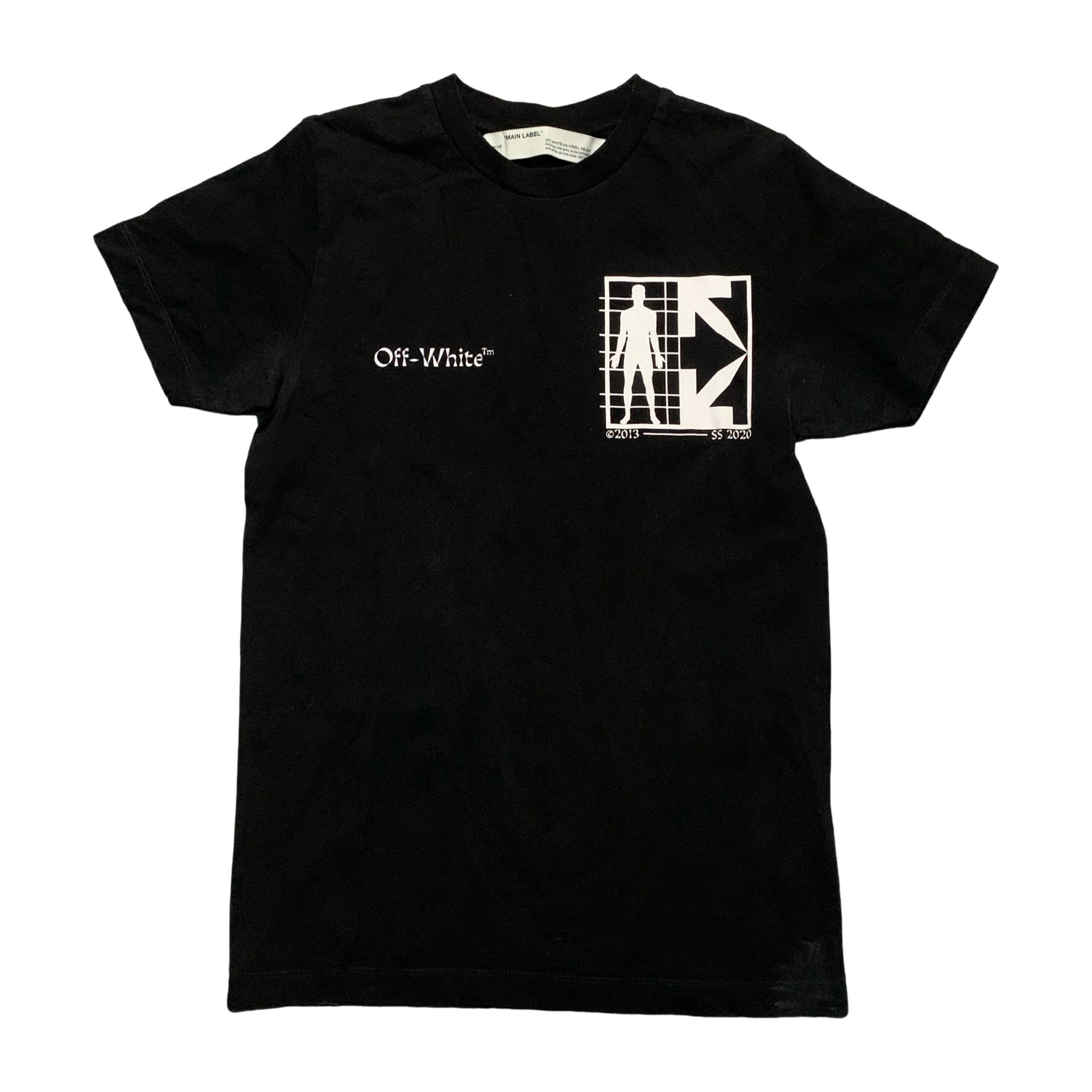Off White Small Half Arrow Man Black Tee Virgil Abloh (OMAA027S20185010)