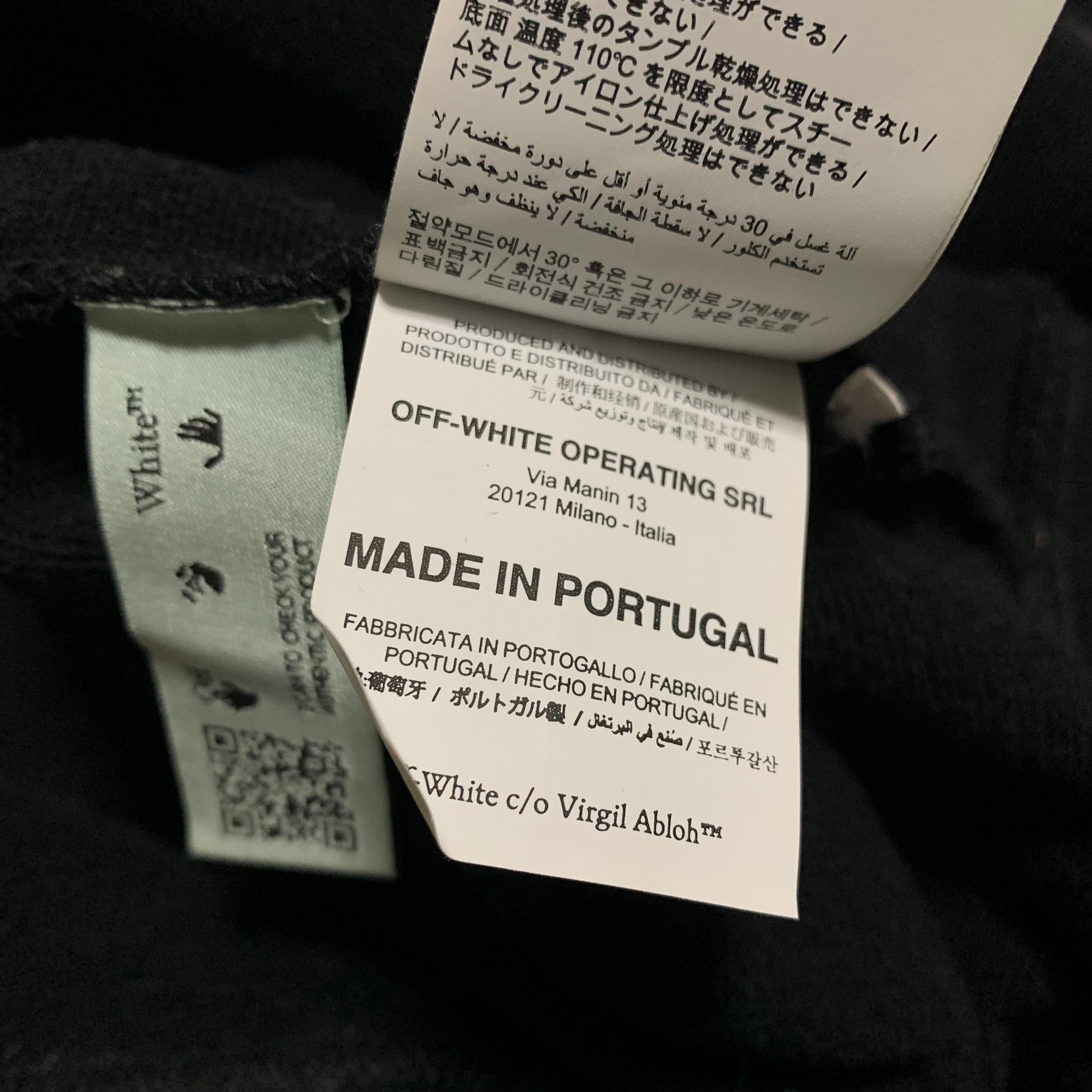 Off White Medium Pascal Arrows Black Sweatshirt Crewneck Skeleton Virgil Abloh
