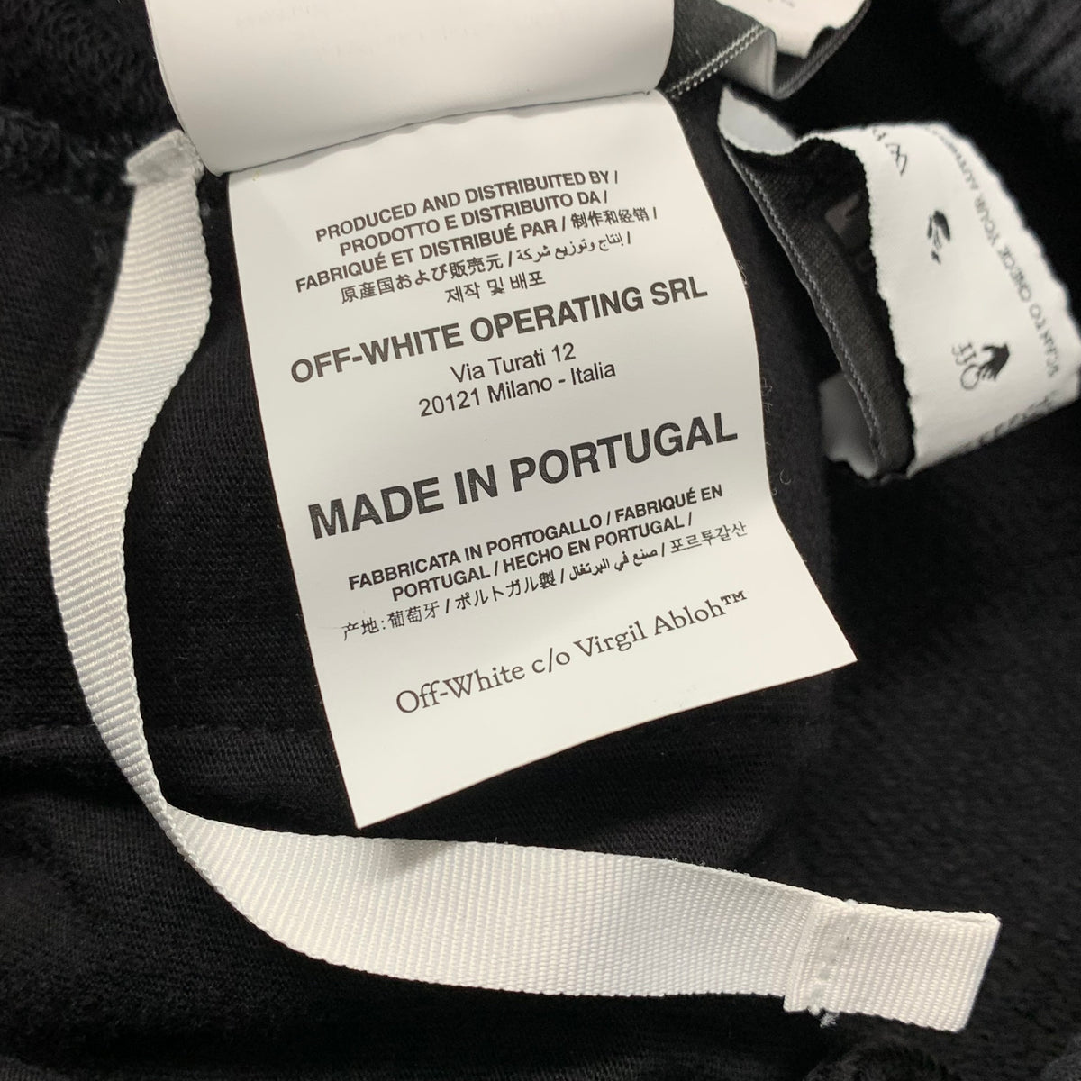 Off White Small Shorts Metal Arrows Black Sweatpants Bottoms Virgil Abloh