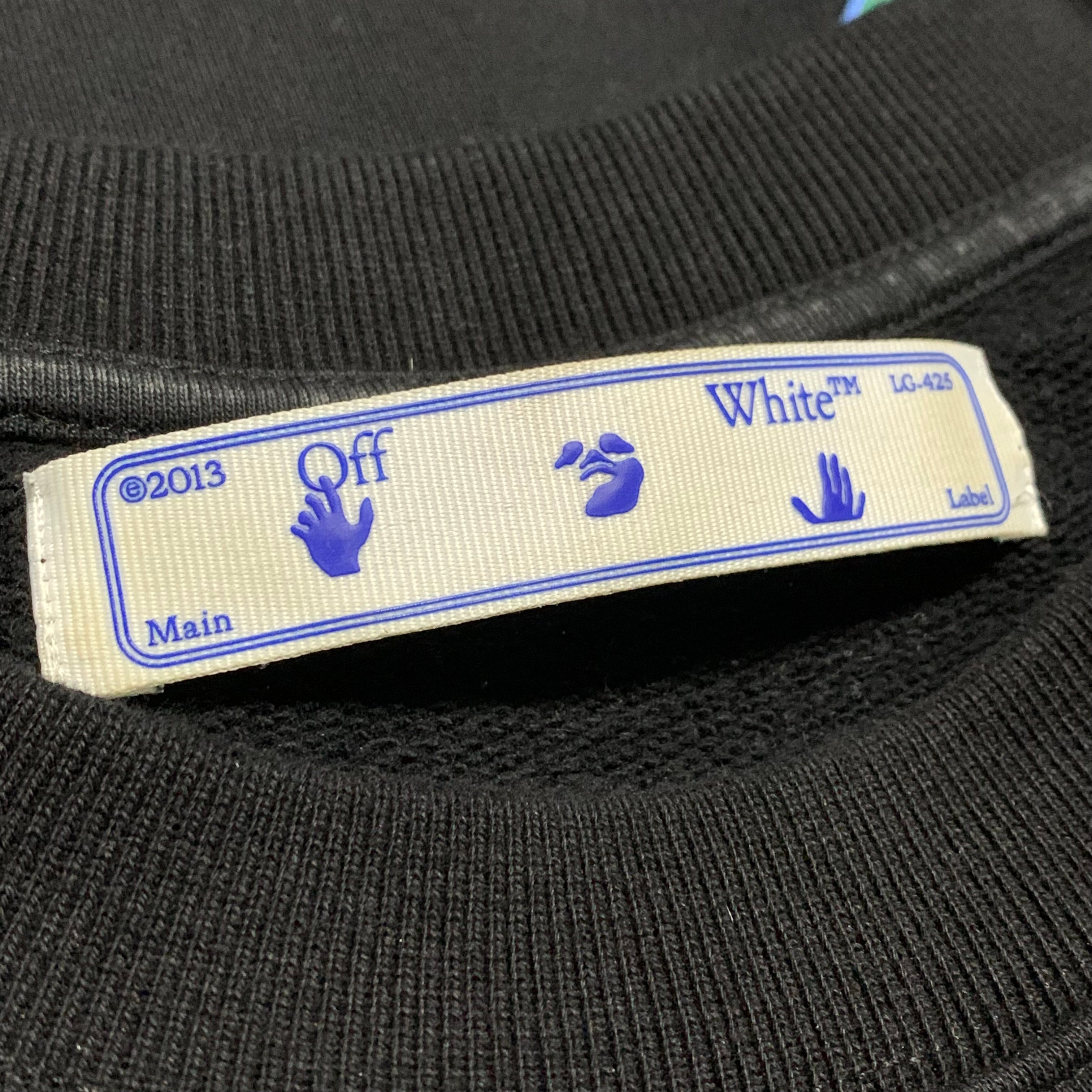 Off White Large Caravaggio Arrows Black Sweatshirt Crewneck Virgil Abloh
