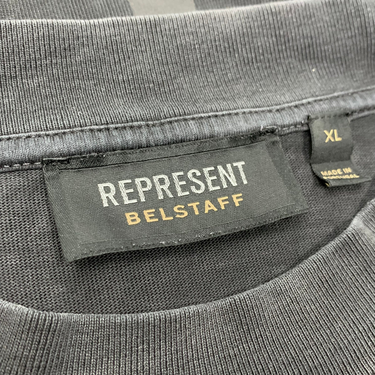 Represent XL Belstaff Tee Outline Phoenix Shadow Black T-Shirt