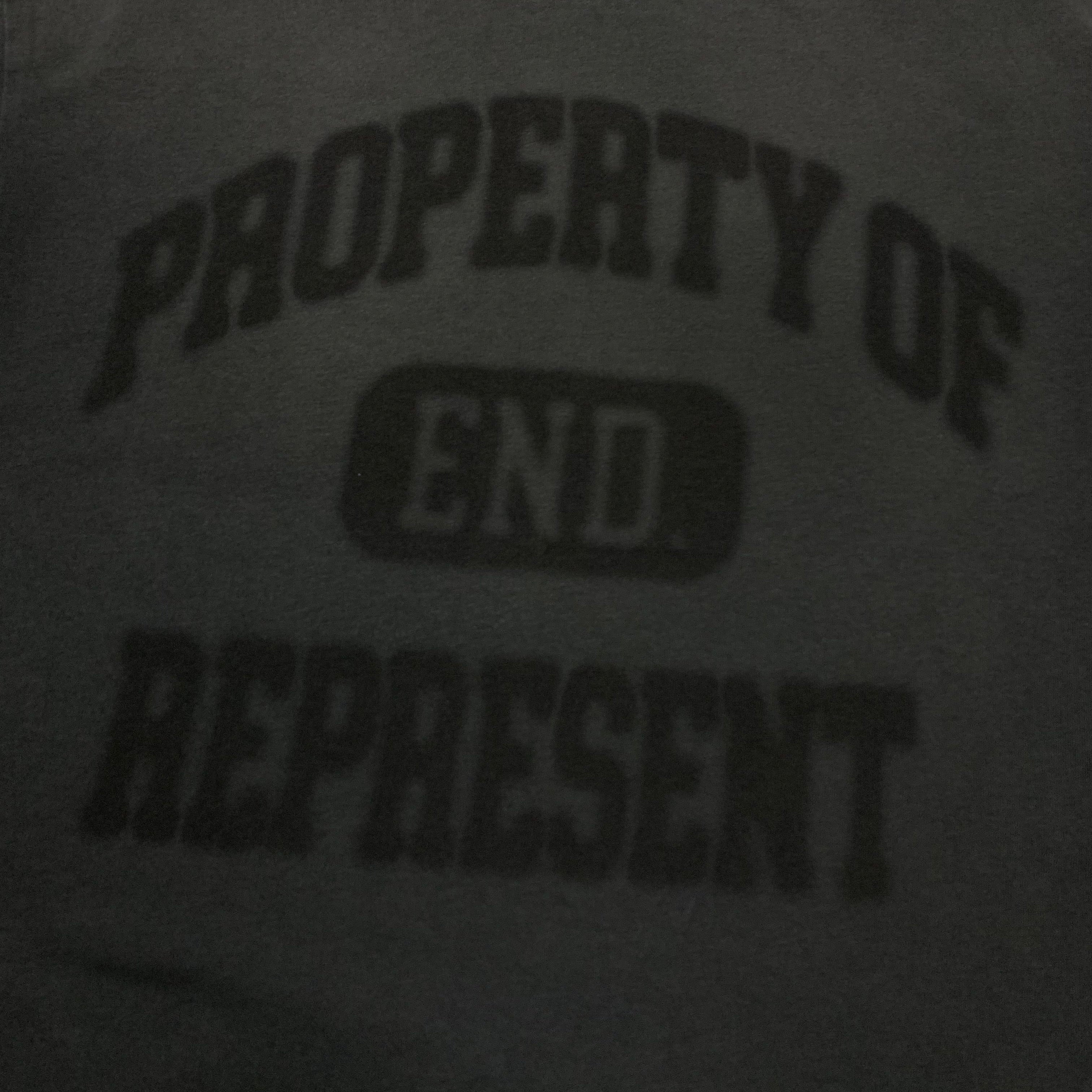Represent XXS Property Of END Stained Black Tee