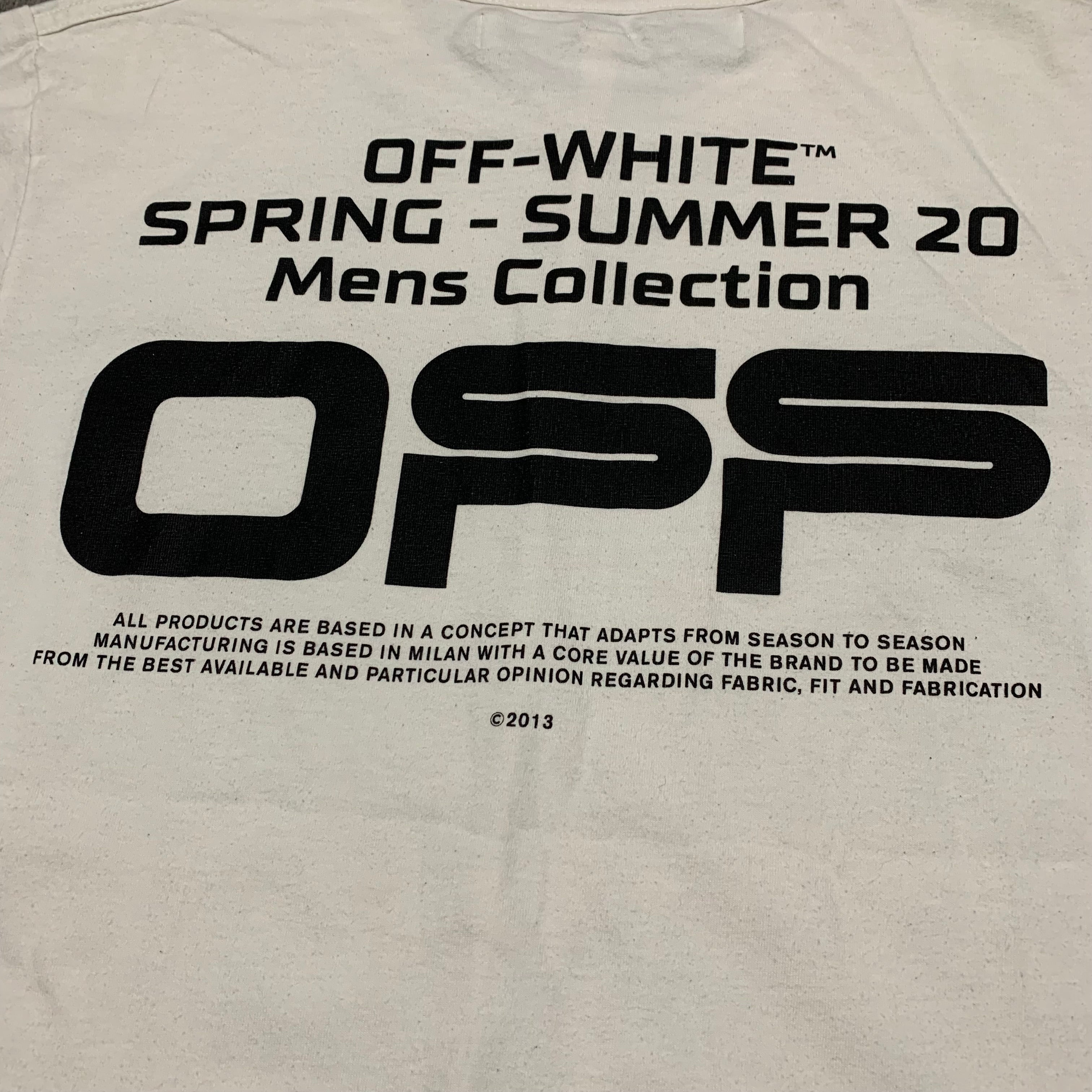 Off White Medium Off Logo White Tee Virgil Abloh 2020