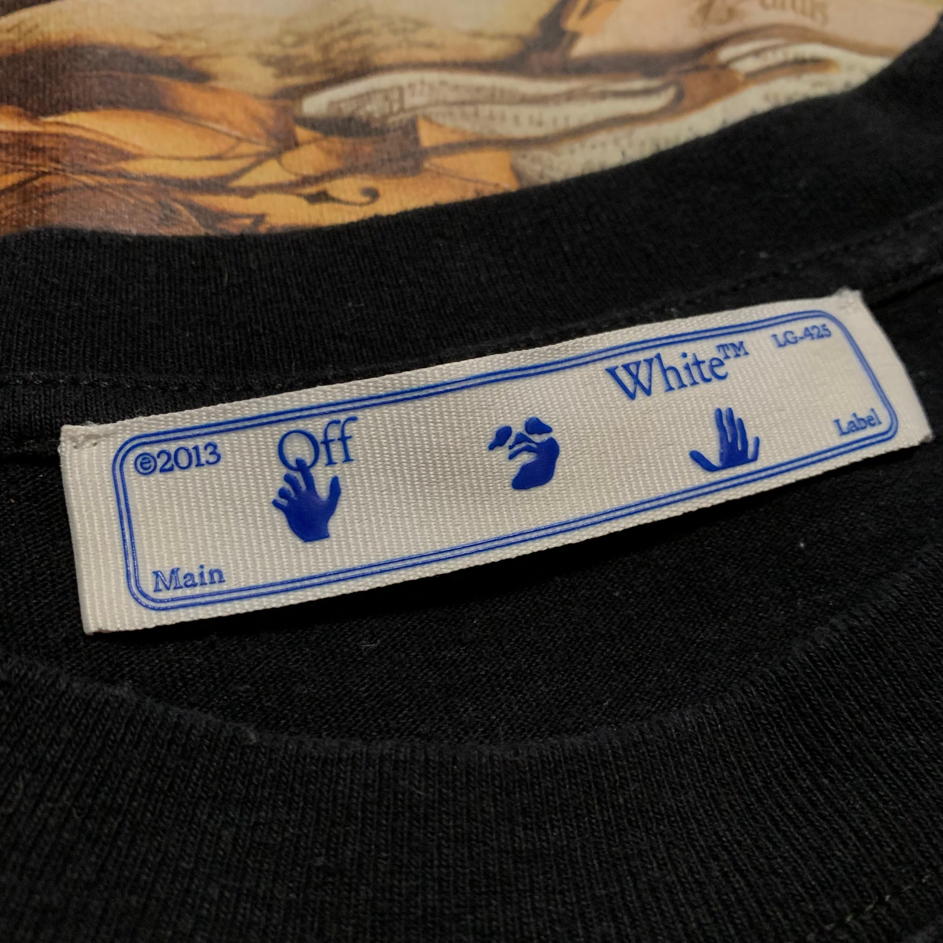 Off White Large Caravaggio Lute Black Tee Virgil Abloh