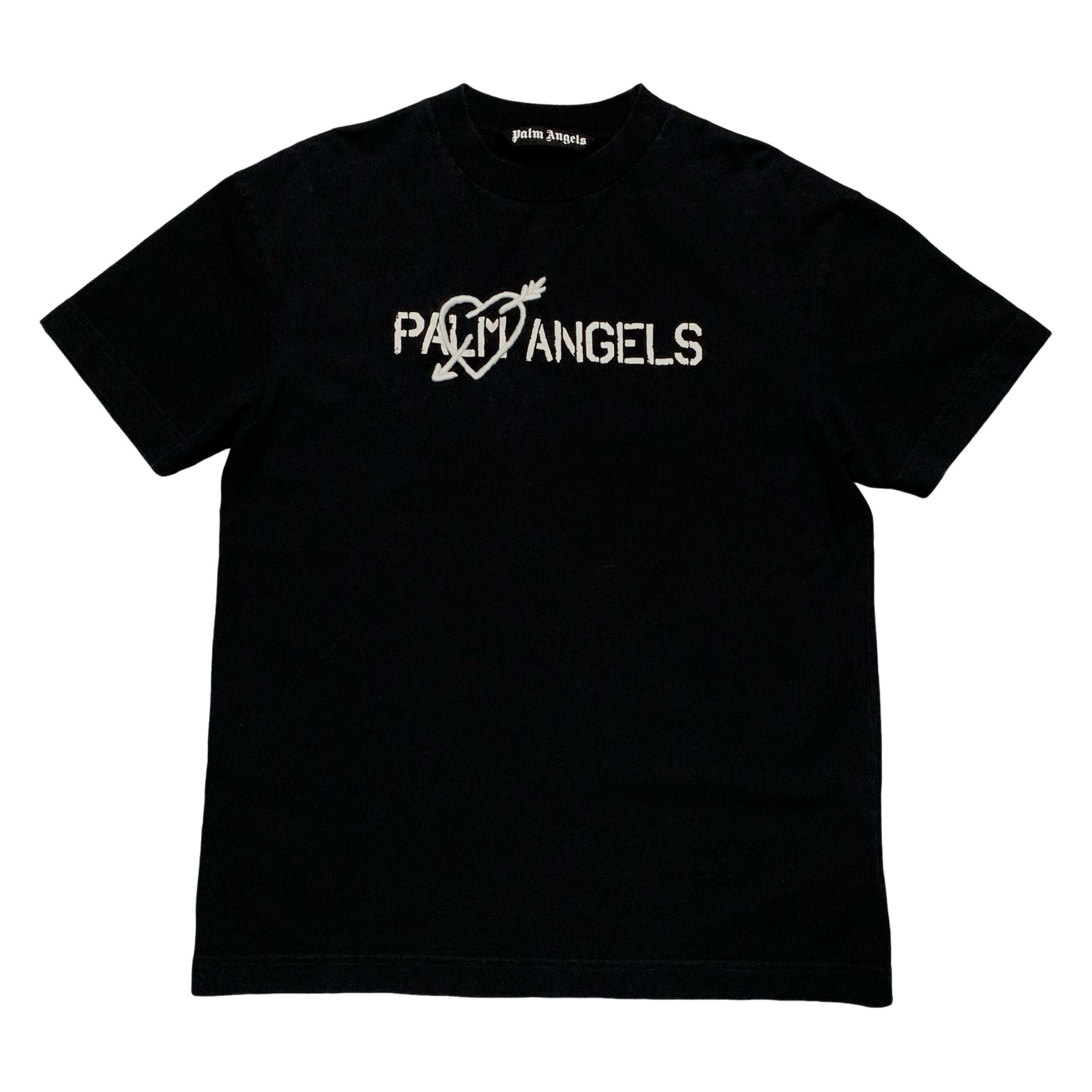 Palm Angels Medium Tee Pierced Heart Black T-Shirt