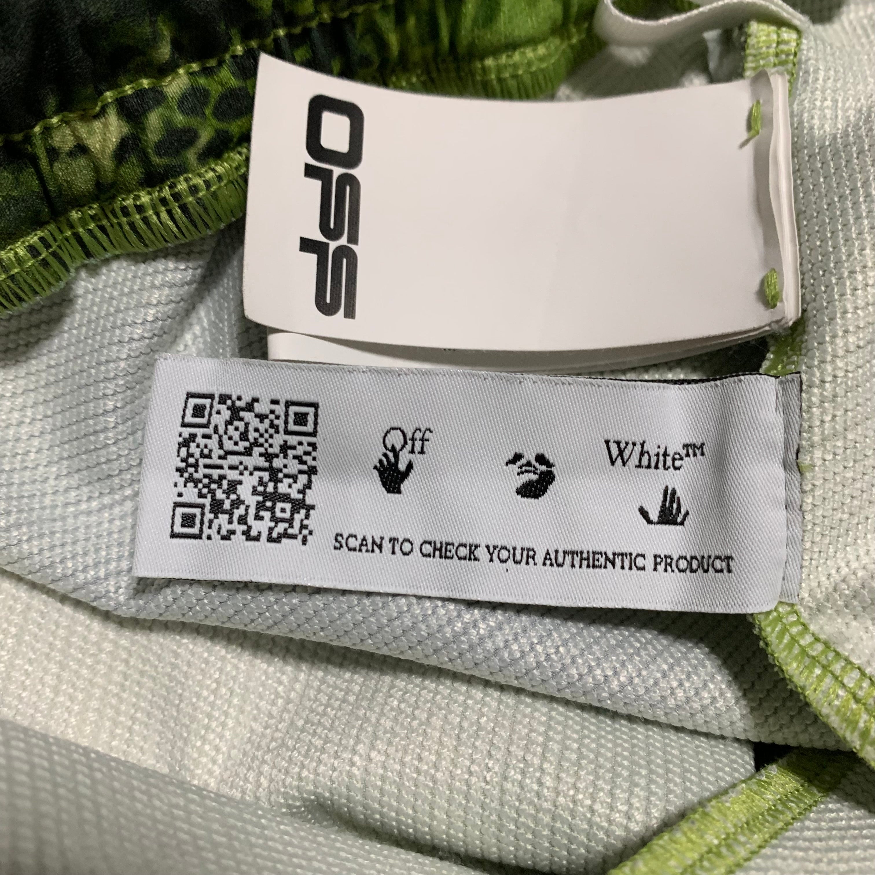 Off White Small Shorts Active Camo Green Bottoms Virgil Abloh