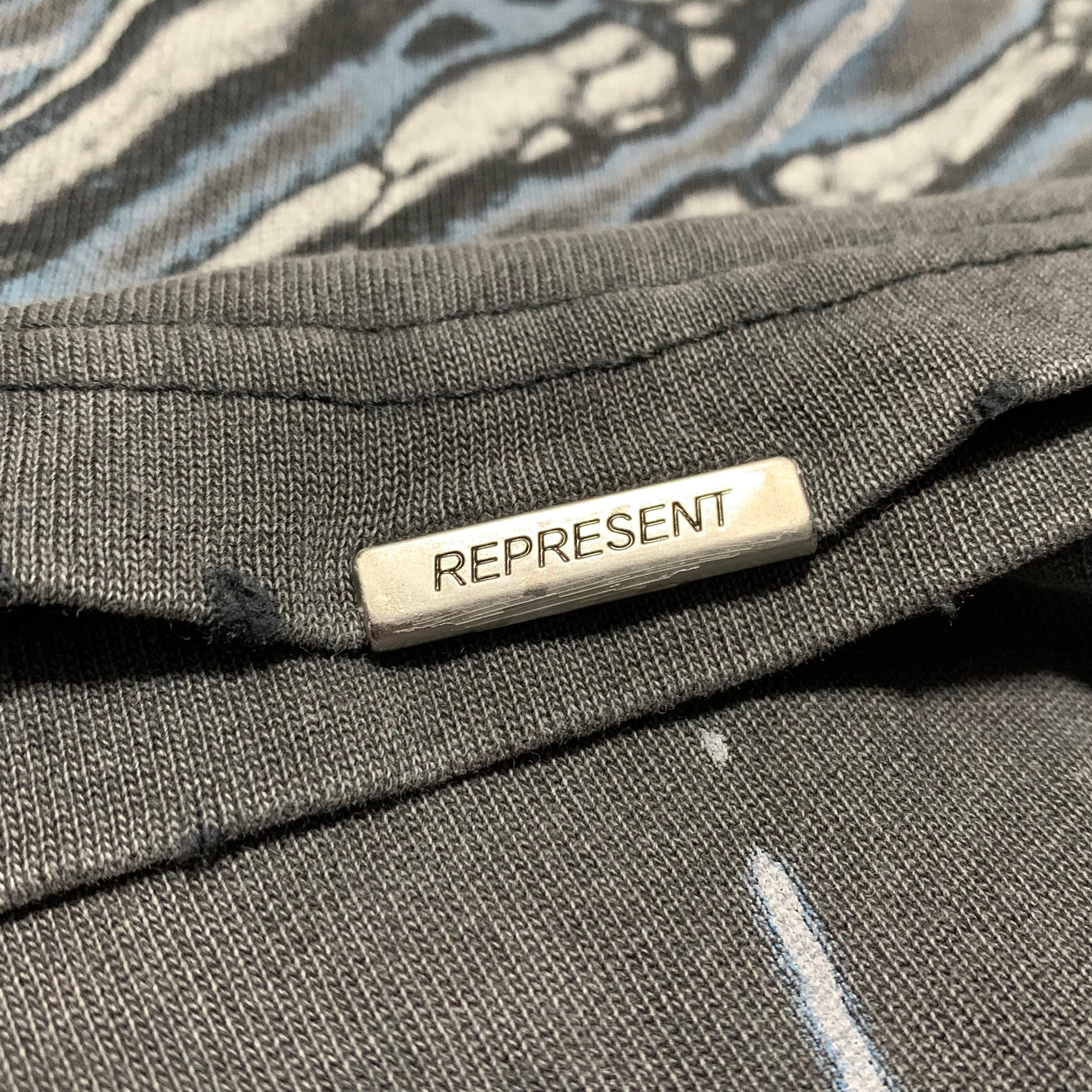 Represent Medium Louder Then Hell Vintage Grey Tee