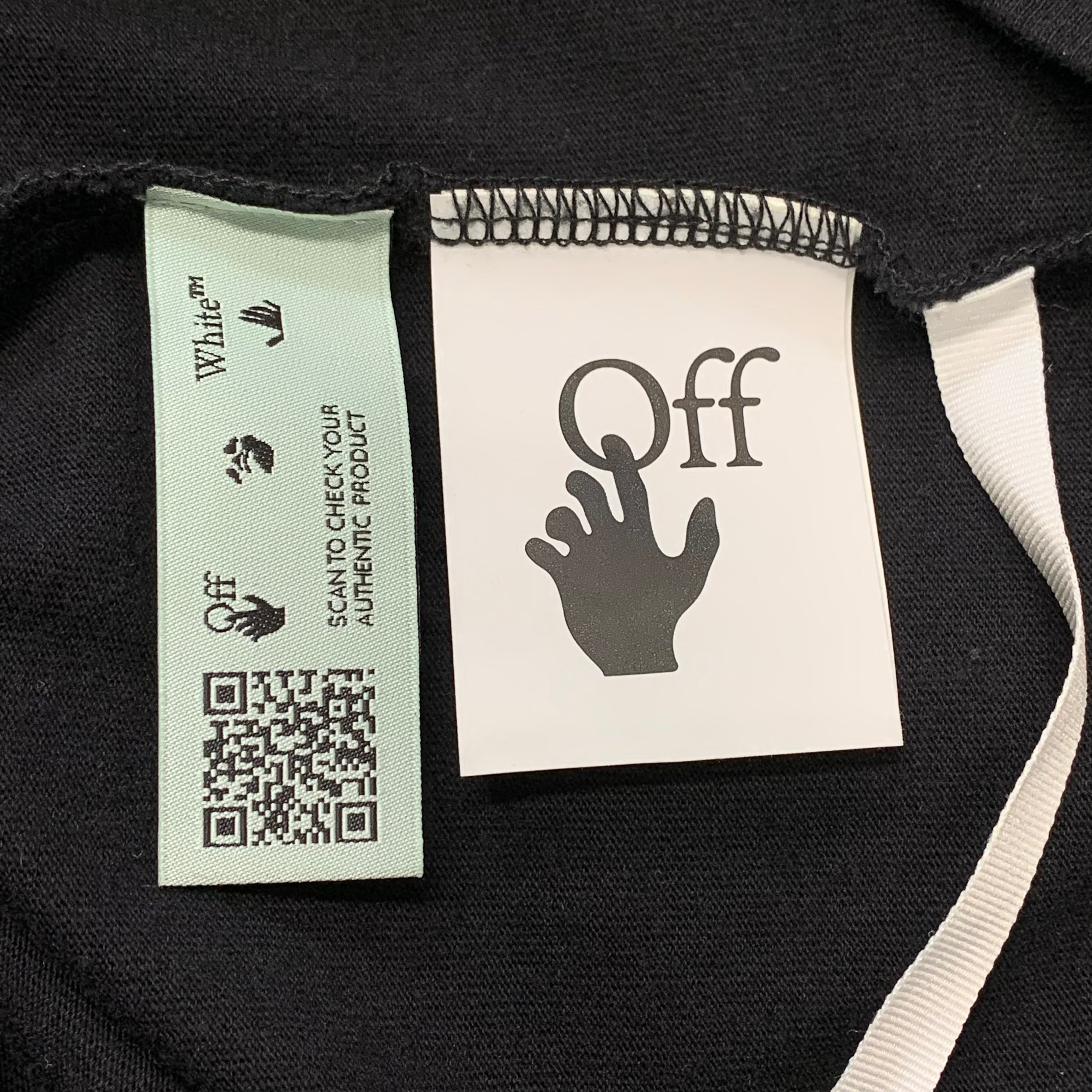 Off White Medium Tee Pascal Skeleton Arrows Black T-Shirt Virgil Abloh