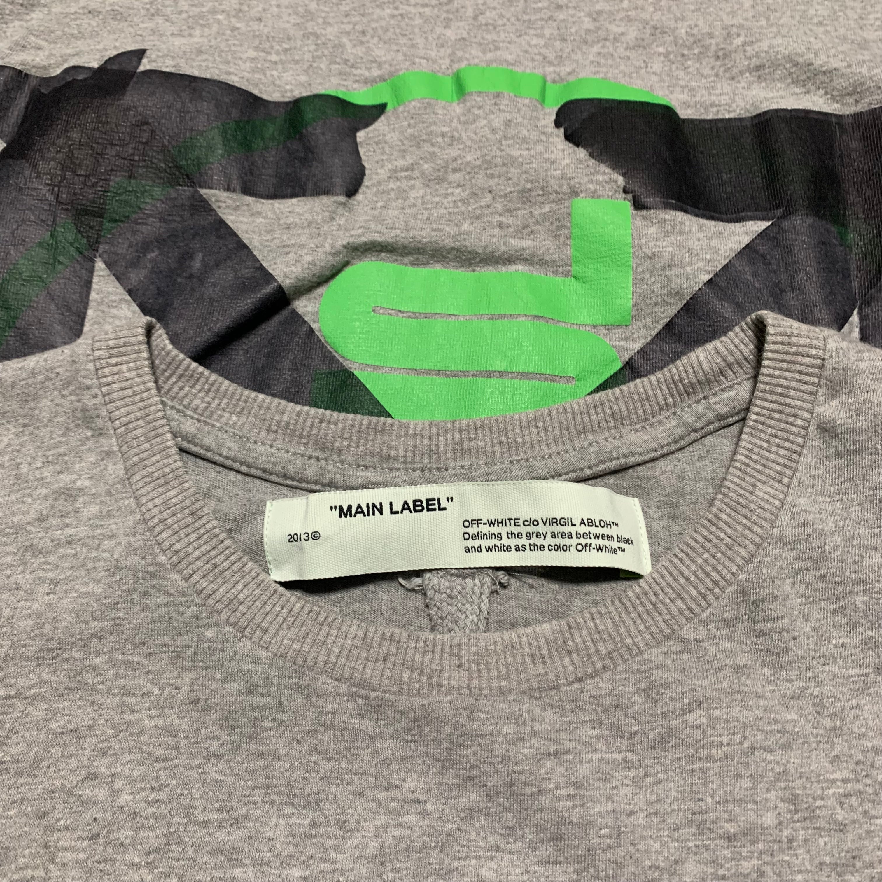 Off White Medium Off Arrows Grey Tee Virgil Abloh Harrods 2019
