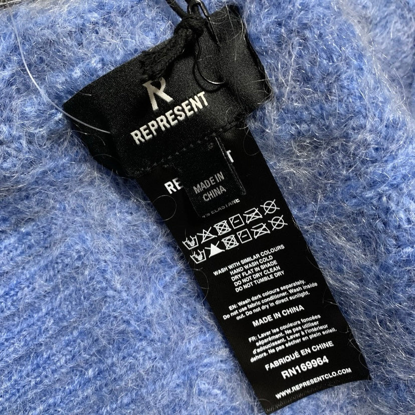 Represent Beanie Electric Blue Cable Knit Beanie Hat
