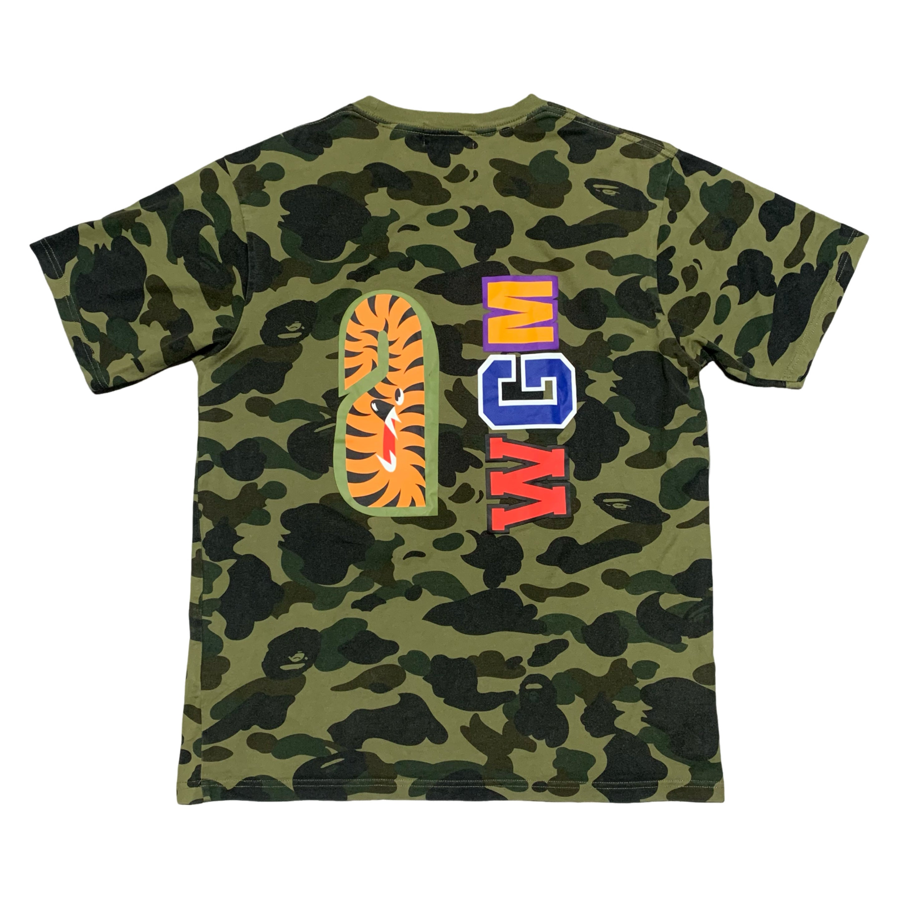 Bape Large Shark Green 1st Camo Tee A Bathing Ape