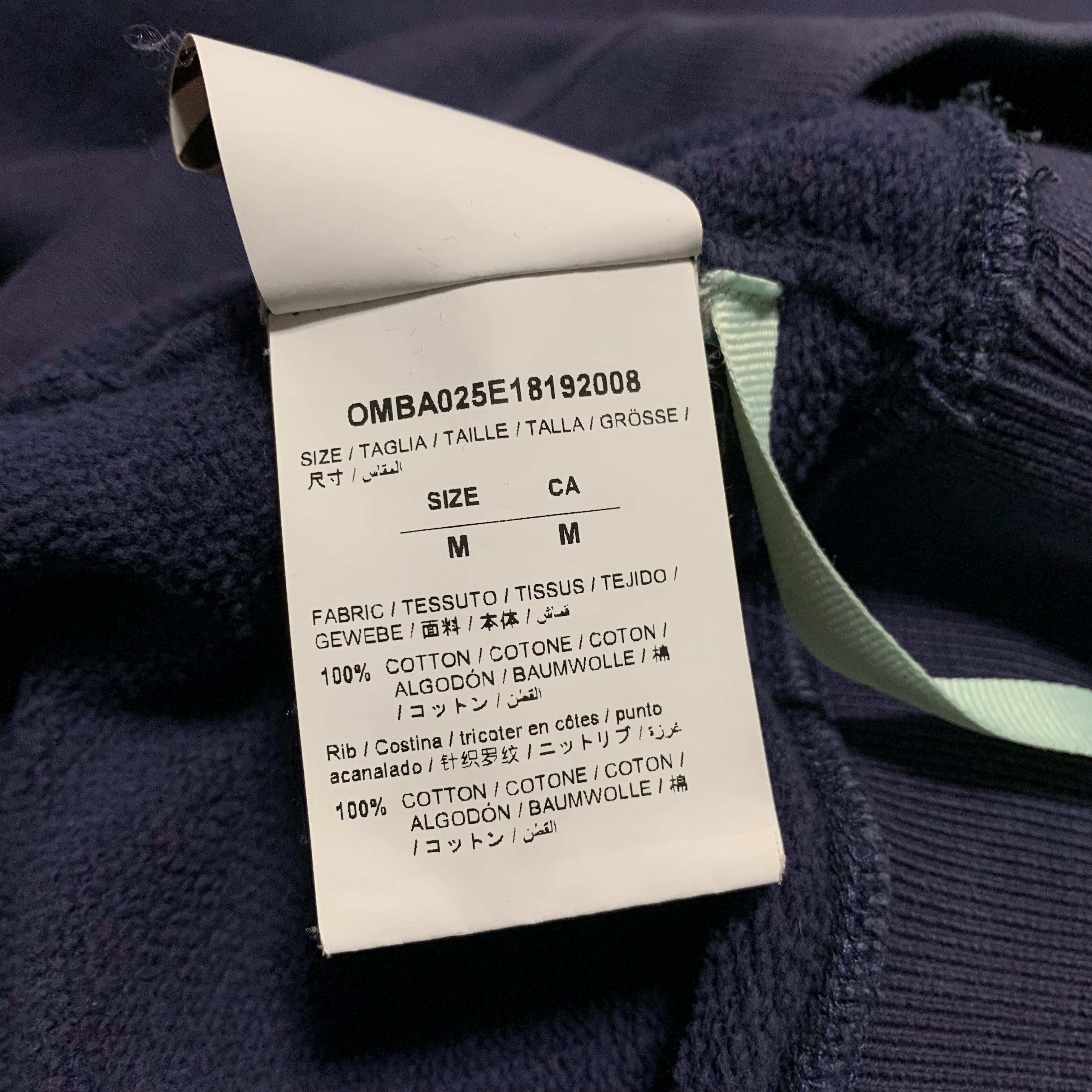 Off White Medium Church Crew Blue Sweatshirt Virgil Abloh