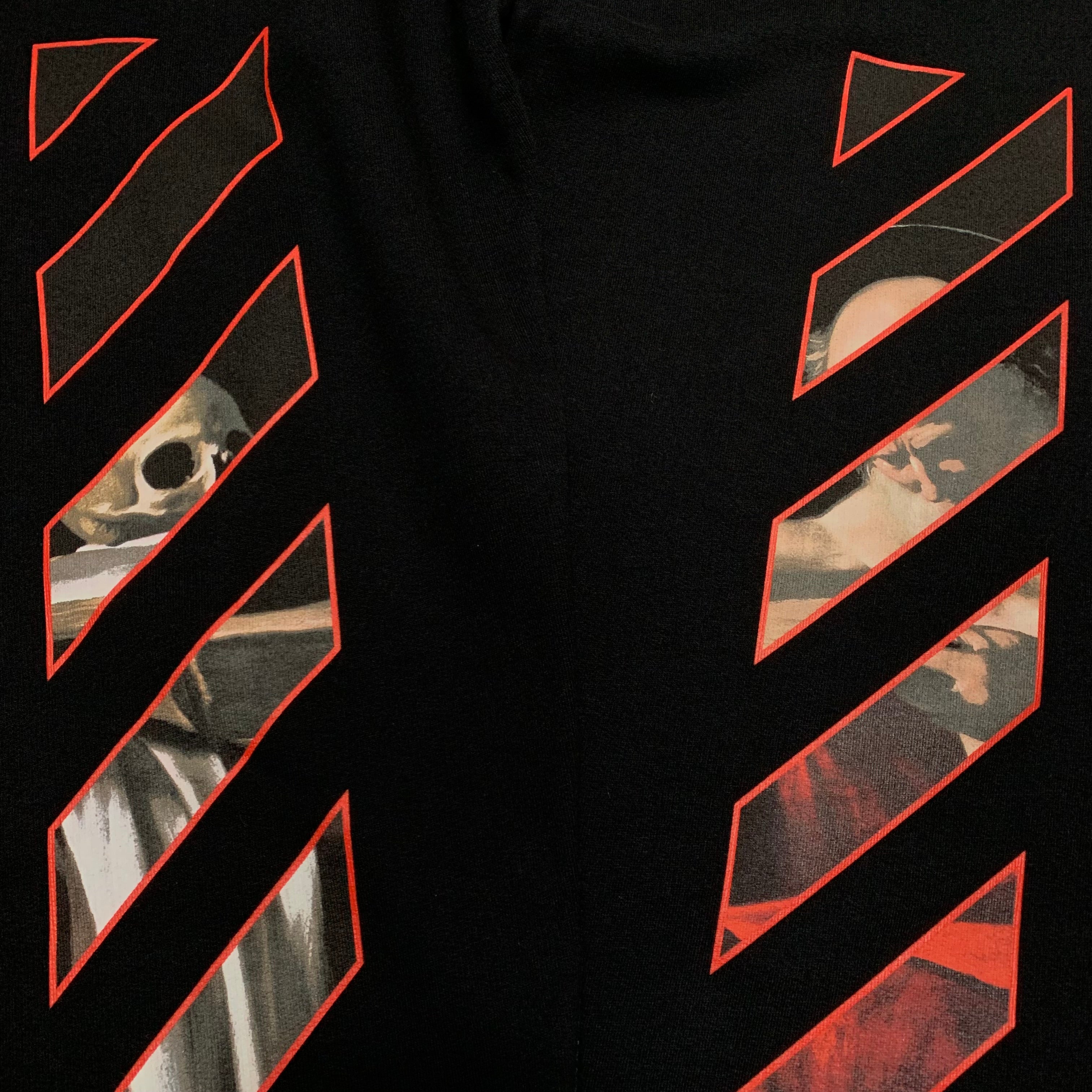 Off White Large Caravaggio Black Jogger Sweatpants Bottoms Pants Virgil Abloh