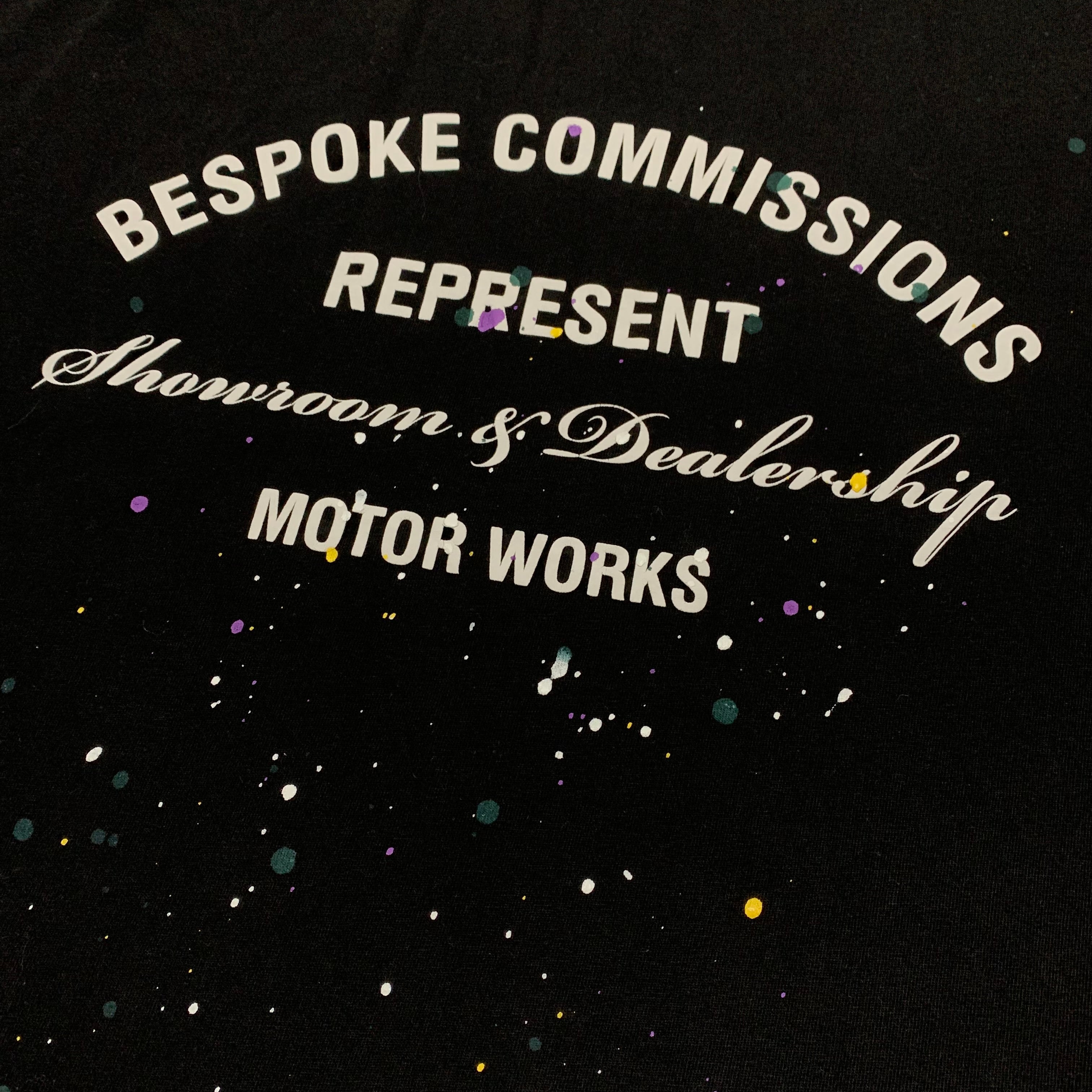 Bape Large Bespoke Commissions Jet Black Tee 'Paint Splatter'