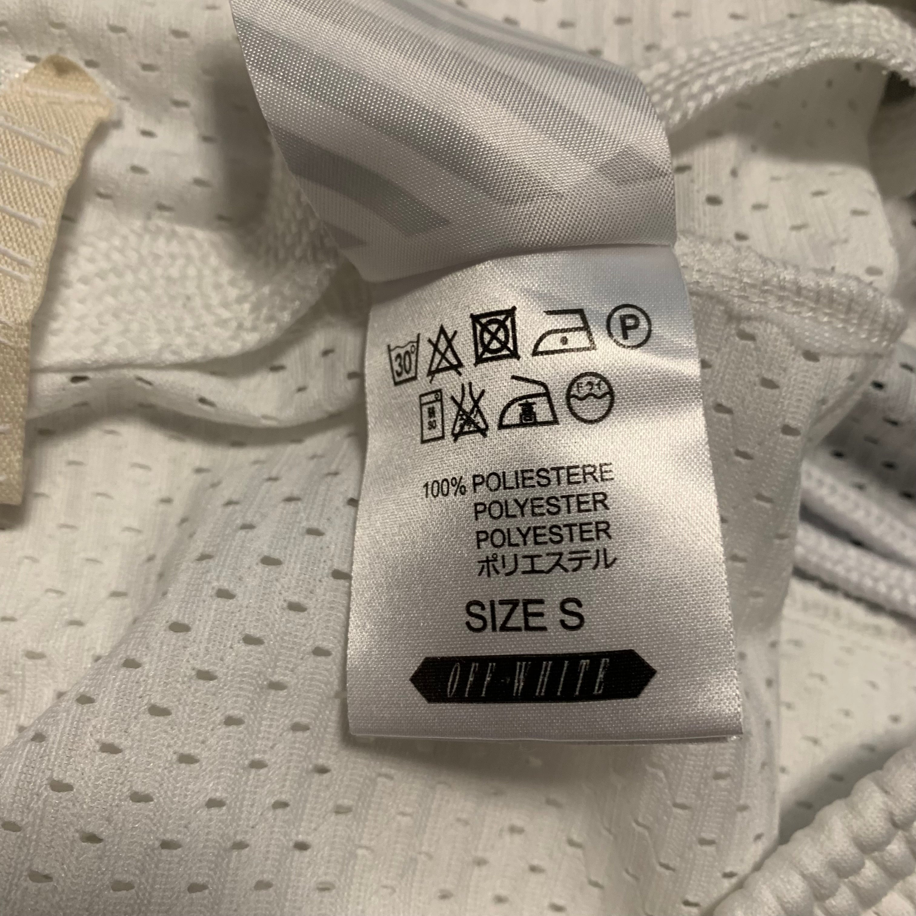 Off White Small Shorts Diag White Mesh Shorts Virgil Abloh