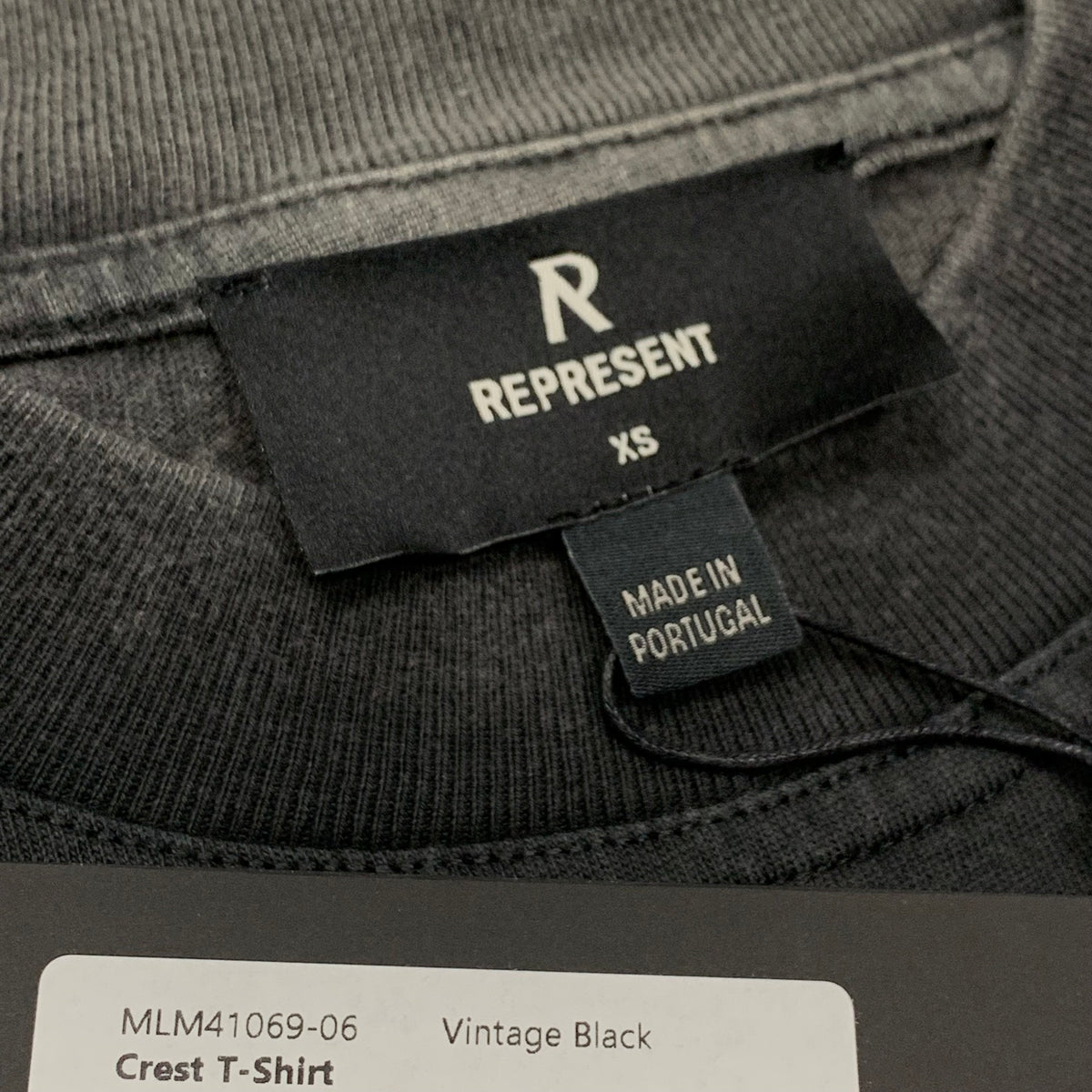 Represent XS Tee Crest Vintage Black T-Shirt