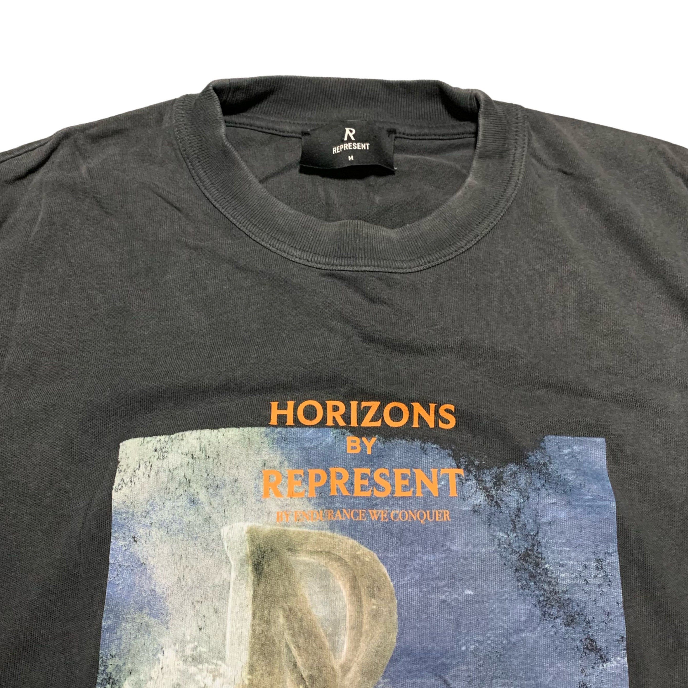Represent Medium Horizons Aged Black Tee