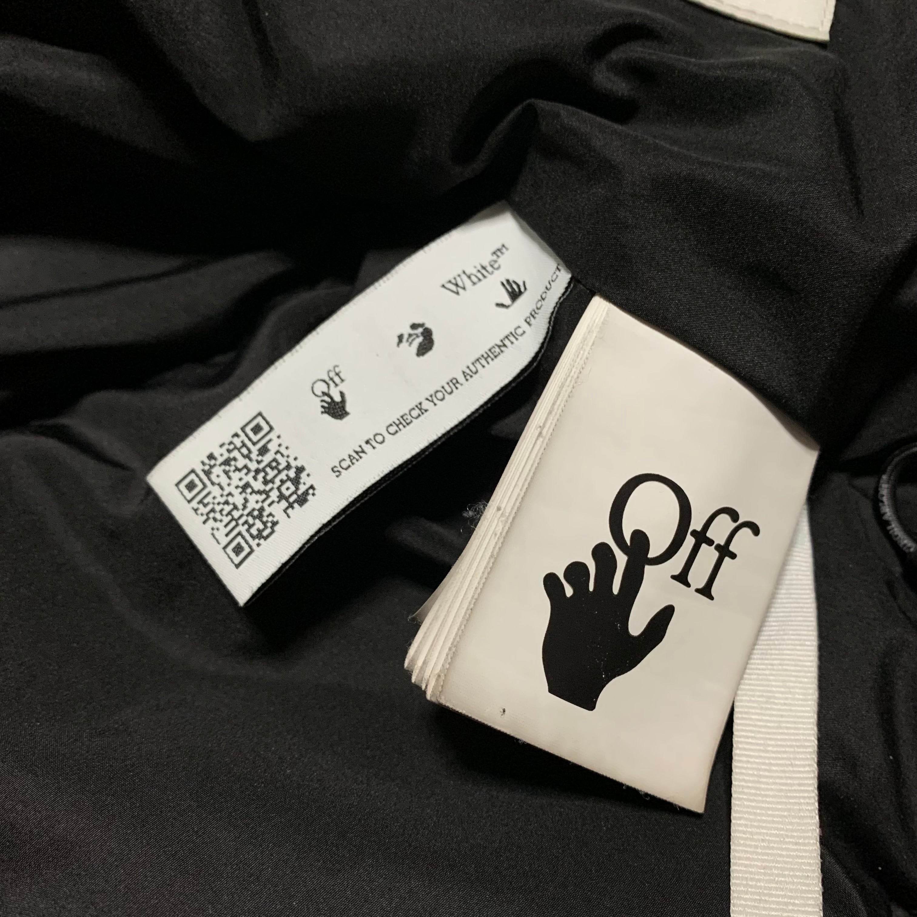 Off White Small Puffer Patch Logo Black Jacket Virgil Abloh 2022