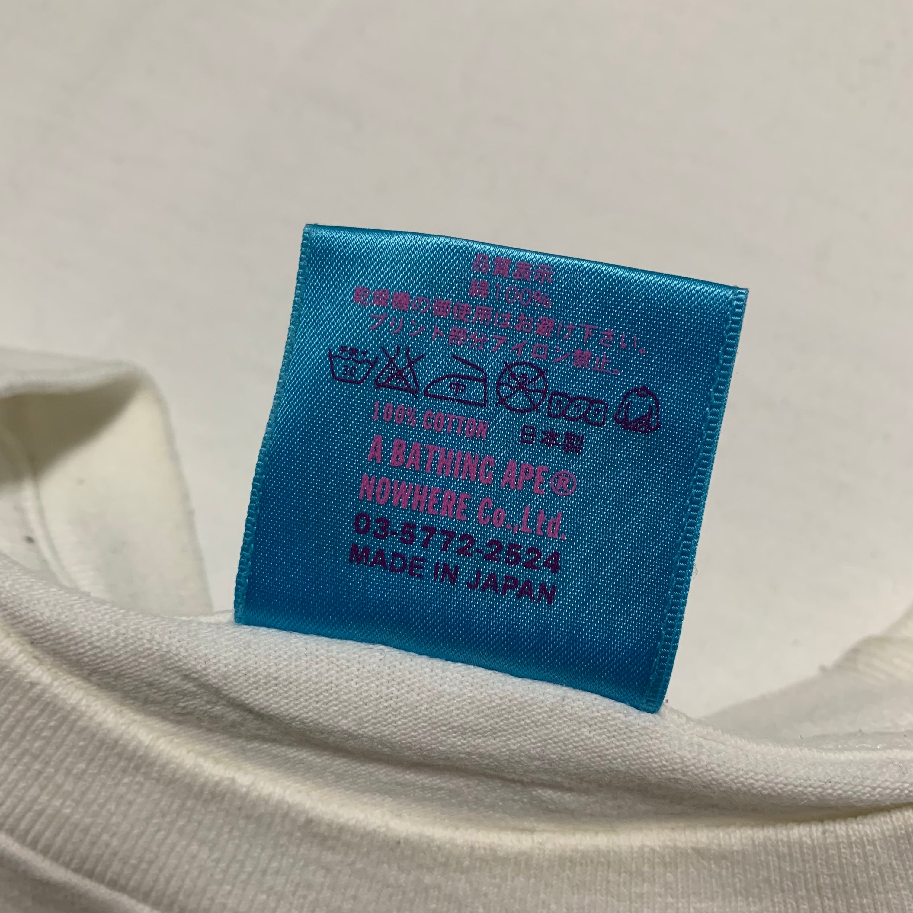 Bape Large Graphic White Tee A Bathing Ape Barcode 2005