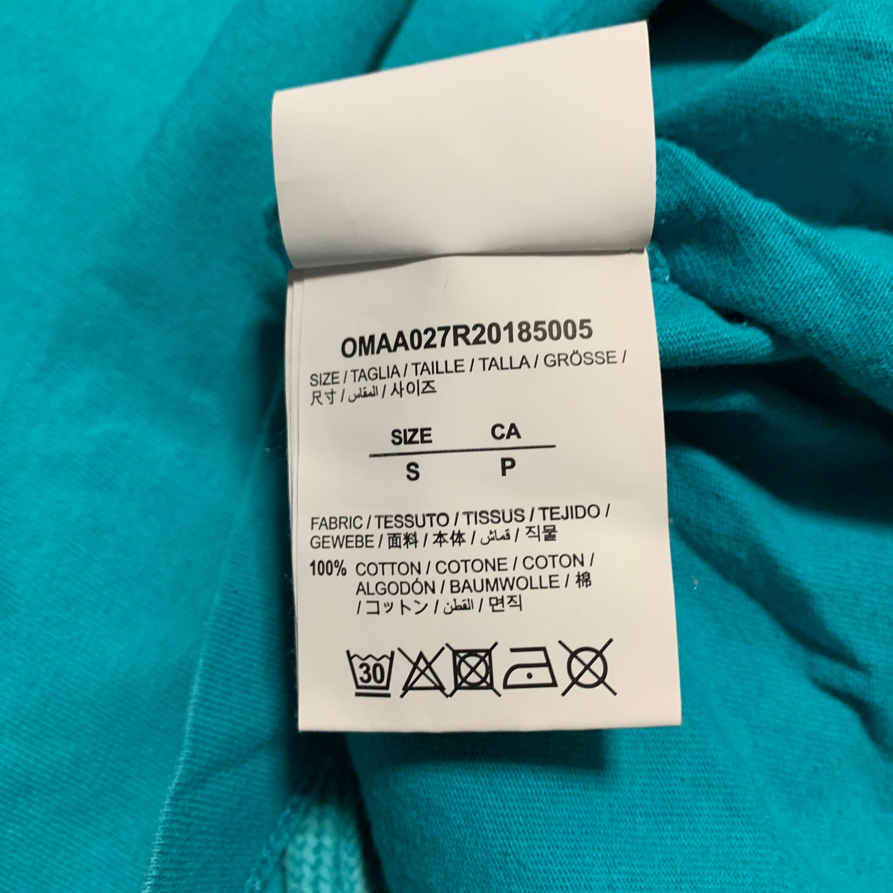 Off White Small Dripping Arrows Blue Tee Virgil Abloh