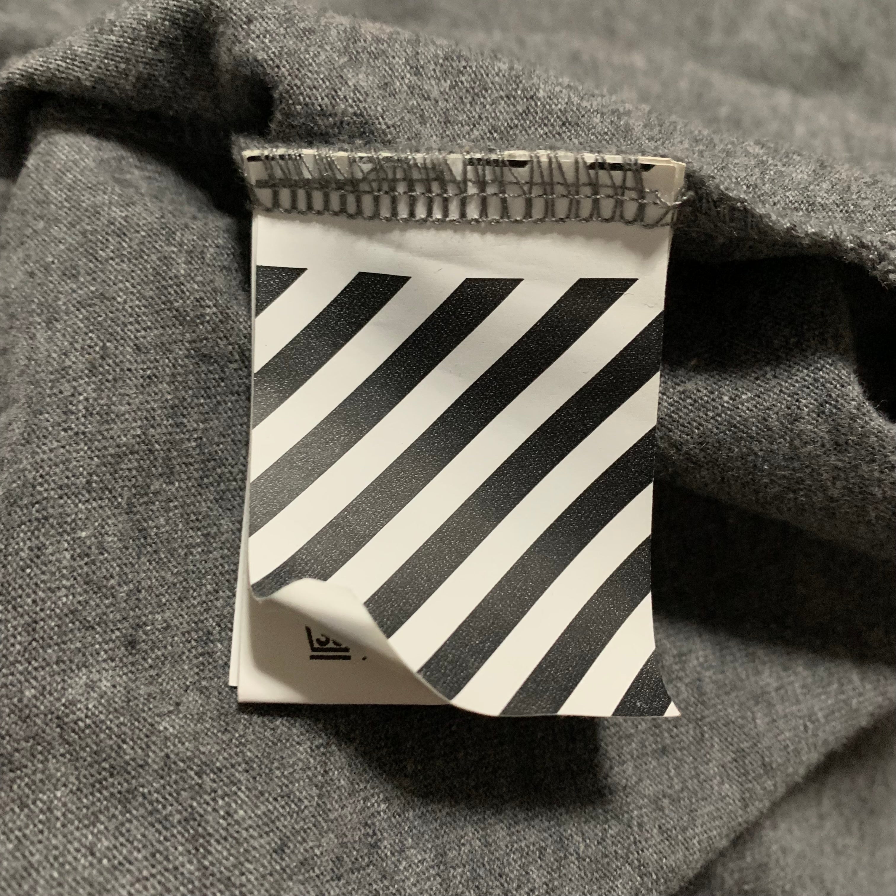 Off White XL Off Graphic Grey Tee Virgil Abloh 2020