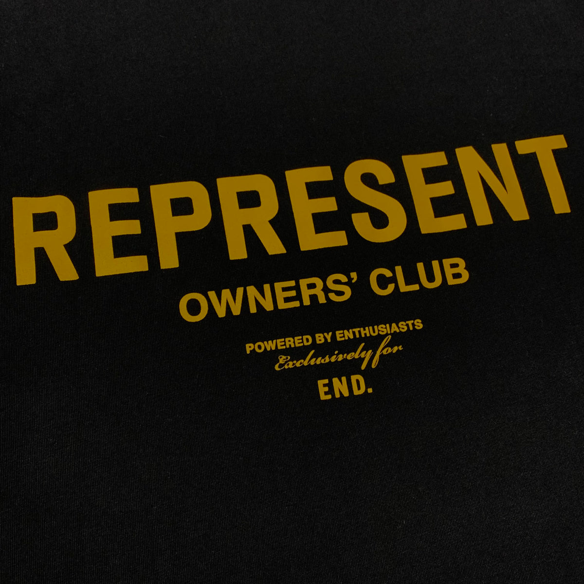 Represent Small Tee END Owners Club Jet Black T-Shirt