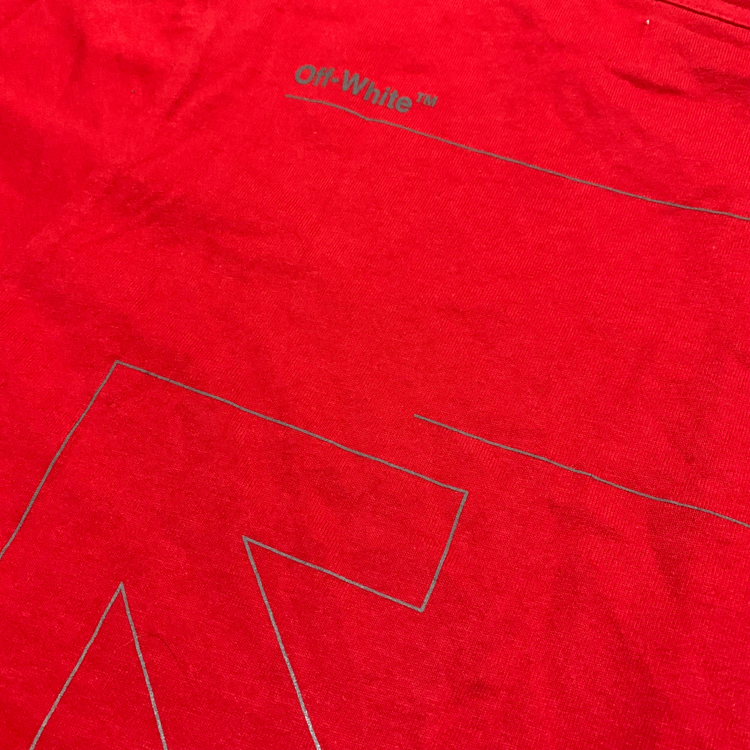 Off White Small Arrows Red Tee Virgil Abloh