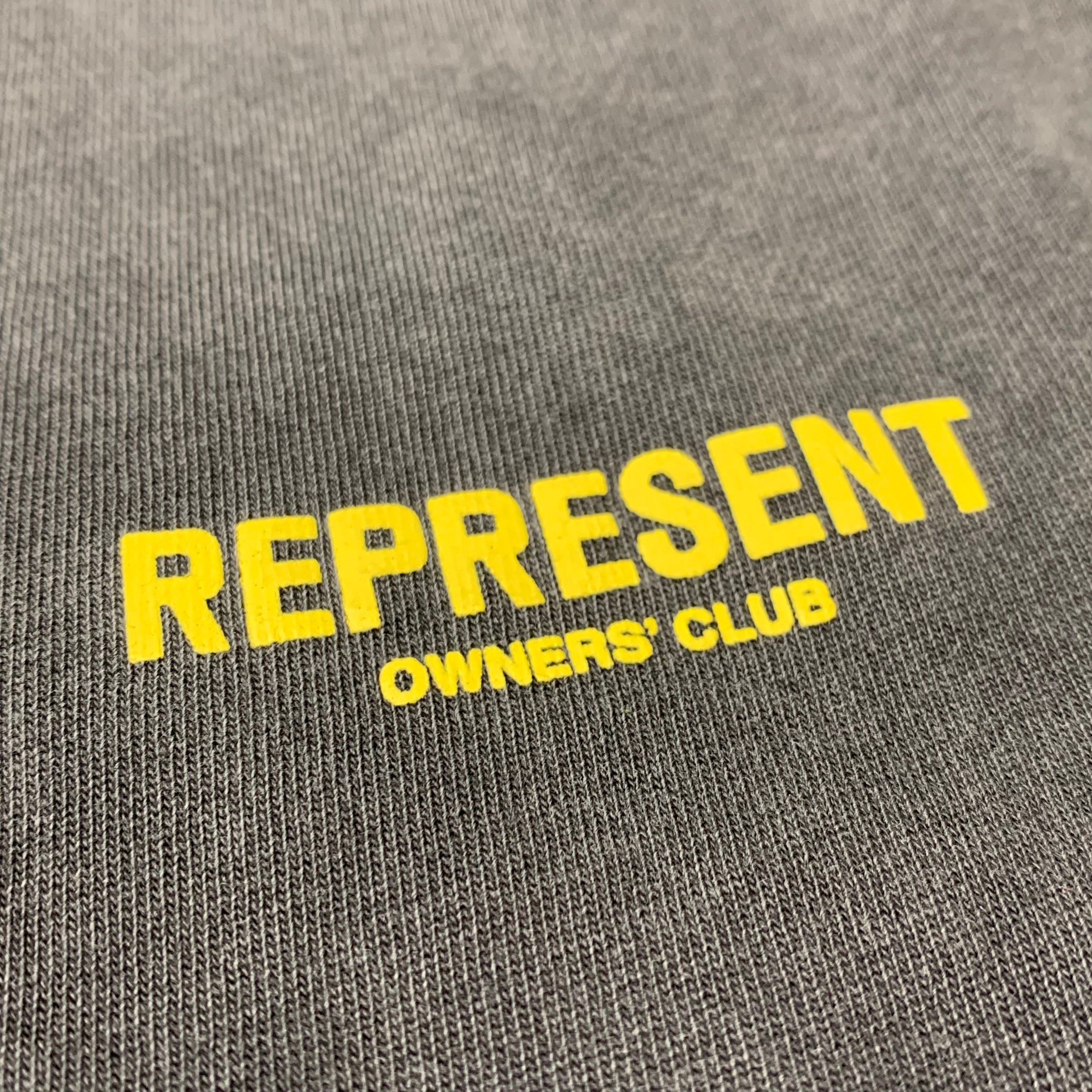 Represent XS Owners Club Yellow Vintage Grey T-Shirt