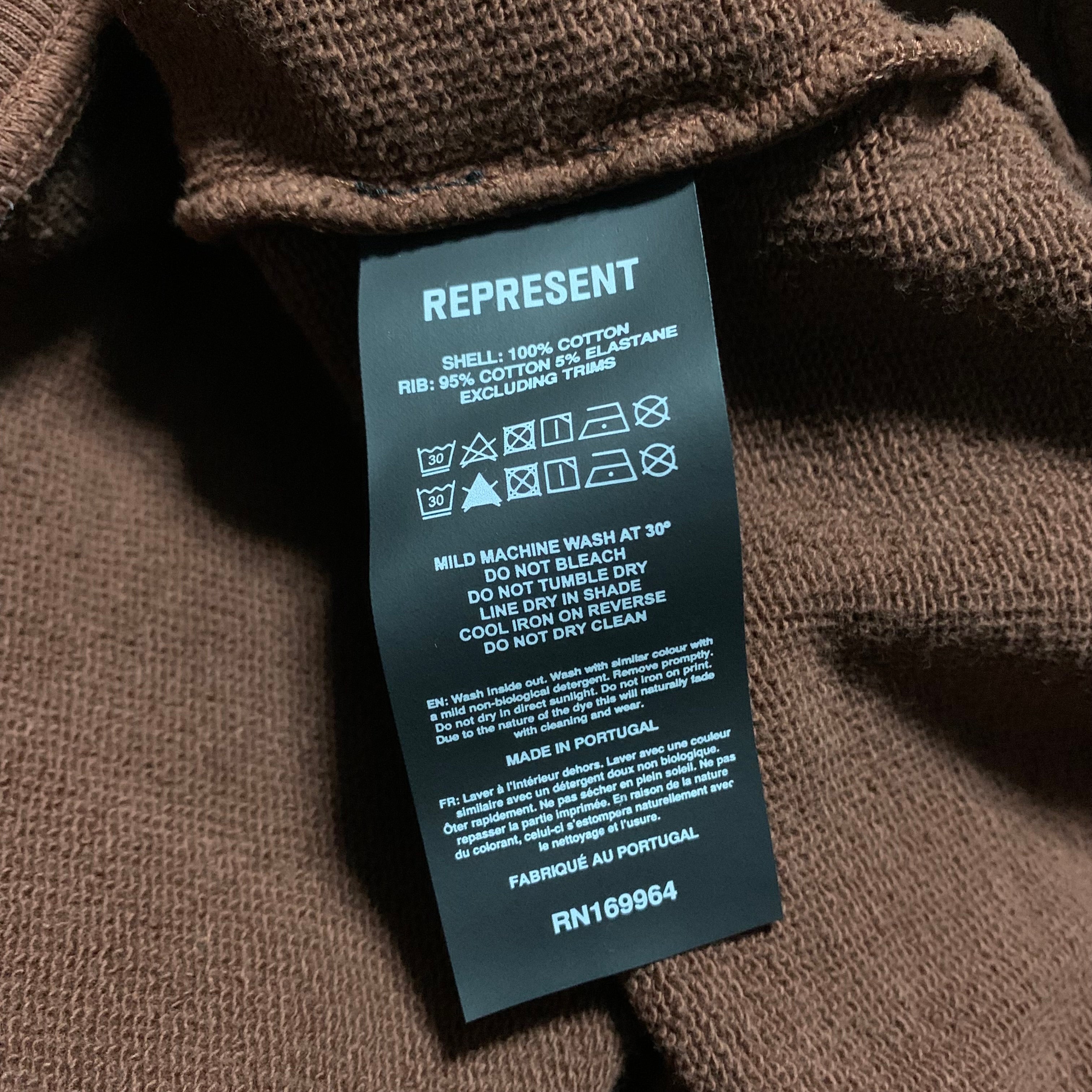 Represent Large Duke + Dexter British Luxury Hoodie Rust (RRP £180)