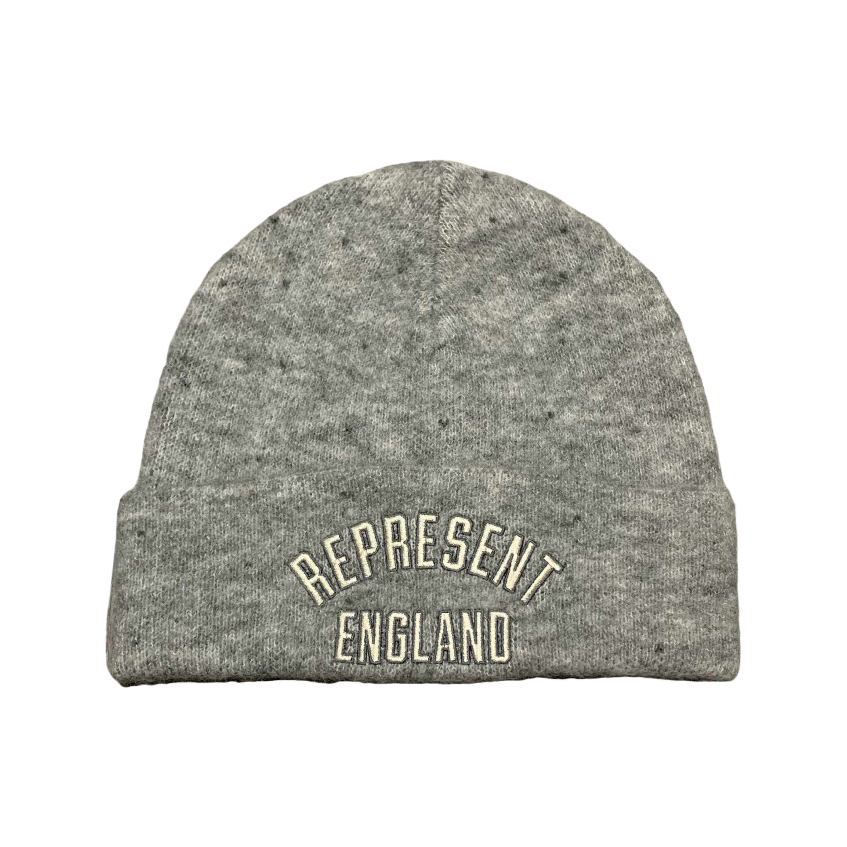 Represent Beanie England Applique Grey Marl Hat