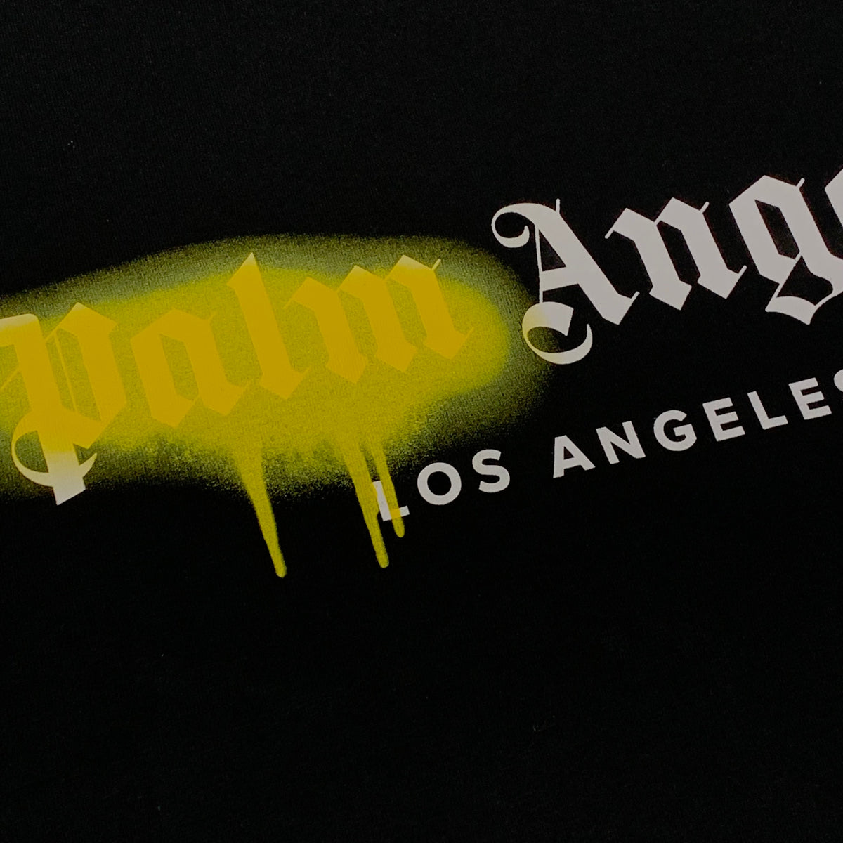 Palm Angels Small Tee Los Angels Sprayed Black T-Shirt