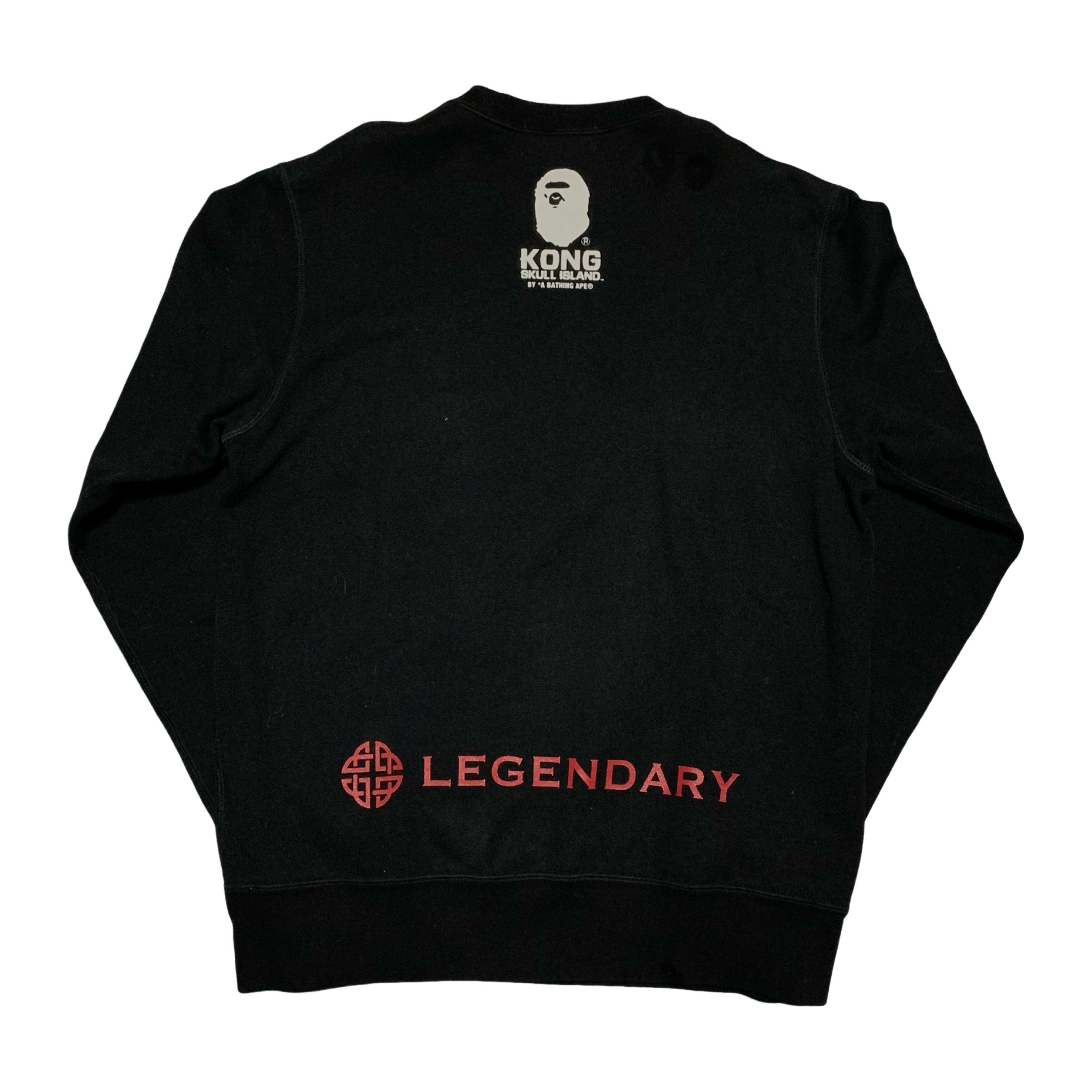 Bape Medium Kong Skull Island Black Sweatshirt Crewneck A Bathing Ape