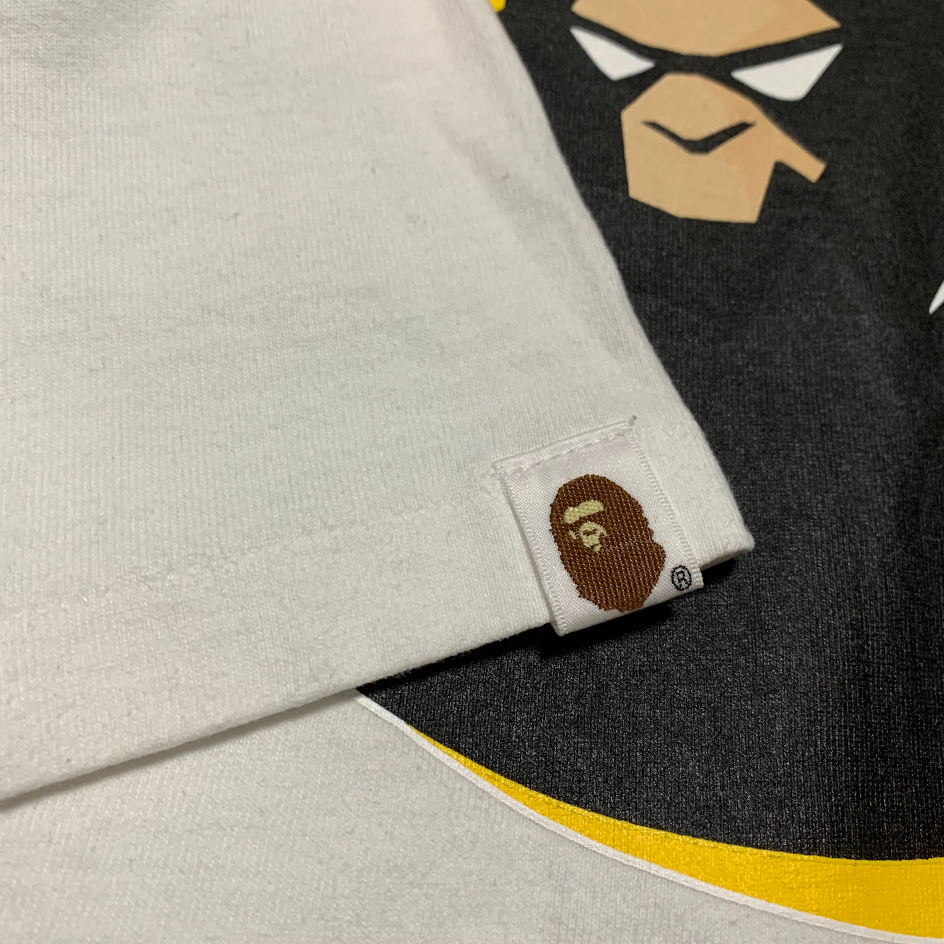 Bape Large Shadow Graphic White Tee A Bathing Ape