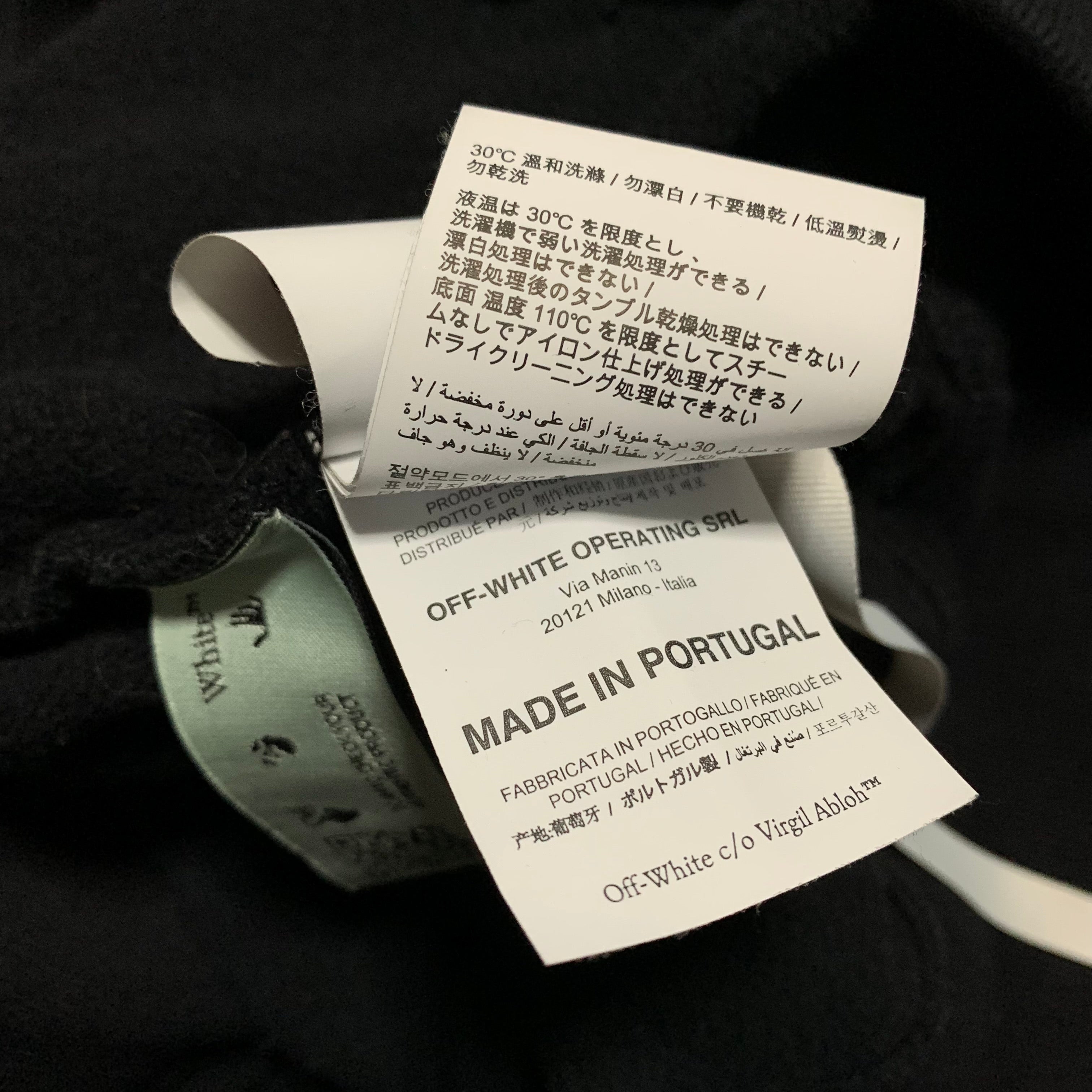 Off White Small Stencil Arrows Black Hoodie Virgil Abloh