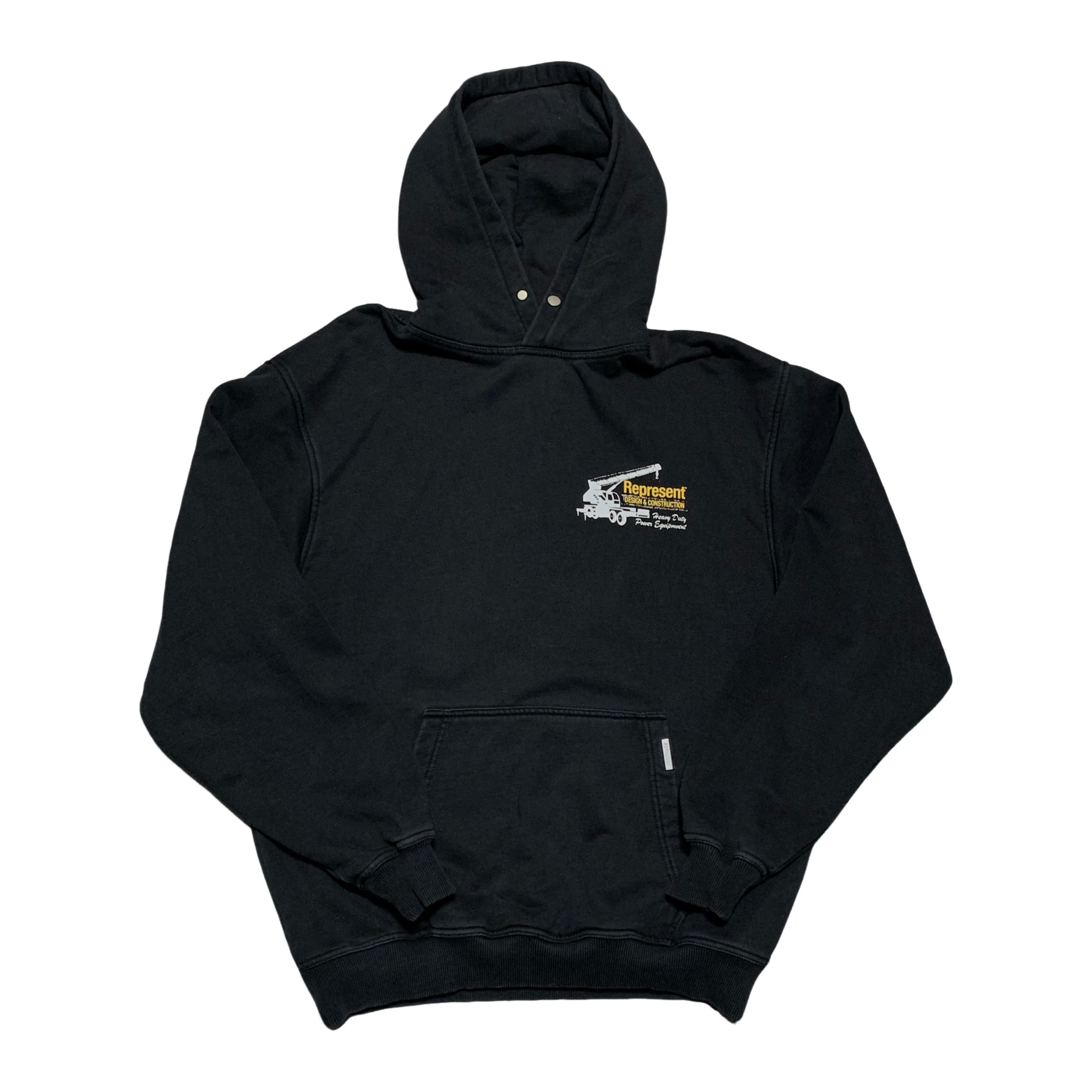 Represent Small Design & Construction Jet Black Hoodie