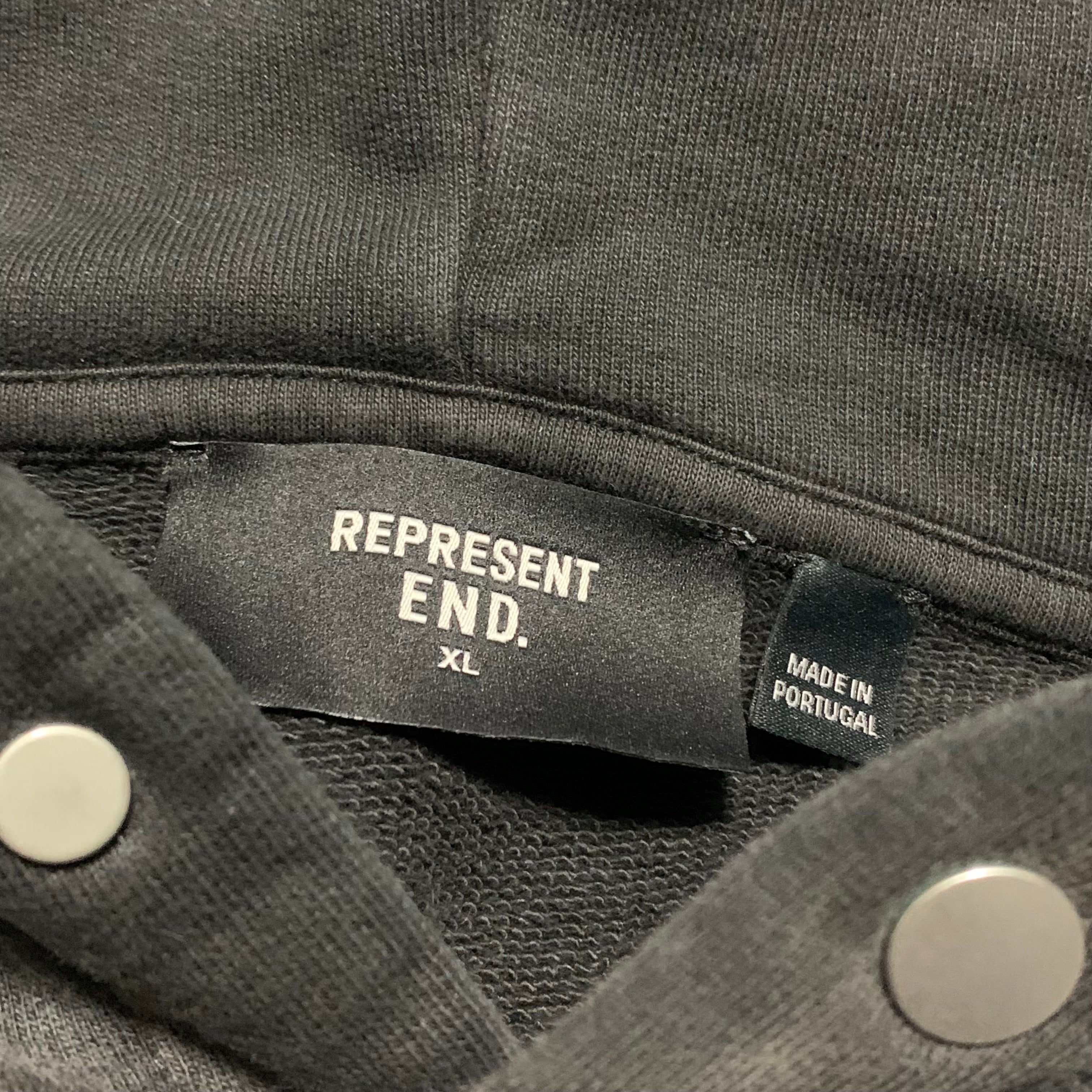 Represent XL Property Of End Stained Black Hoodie