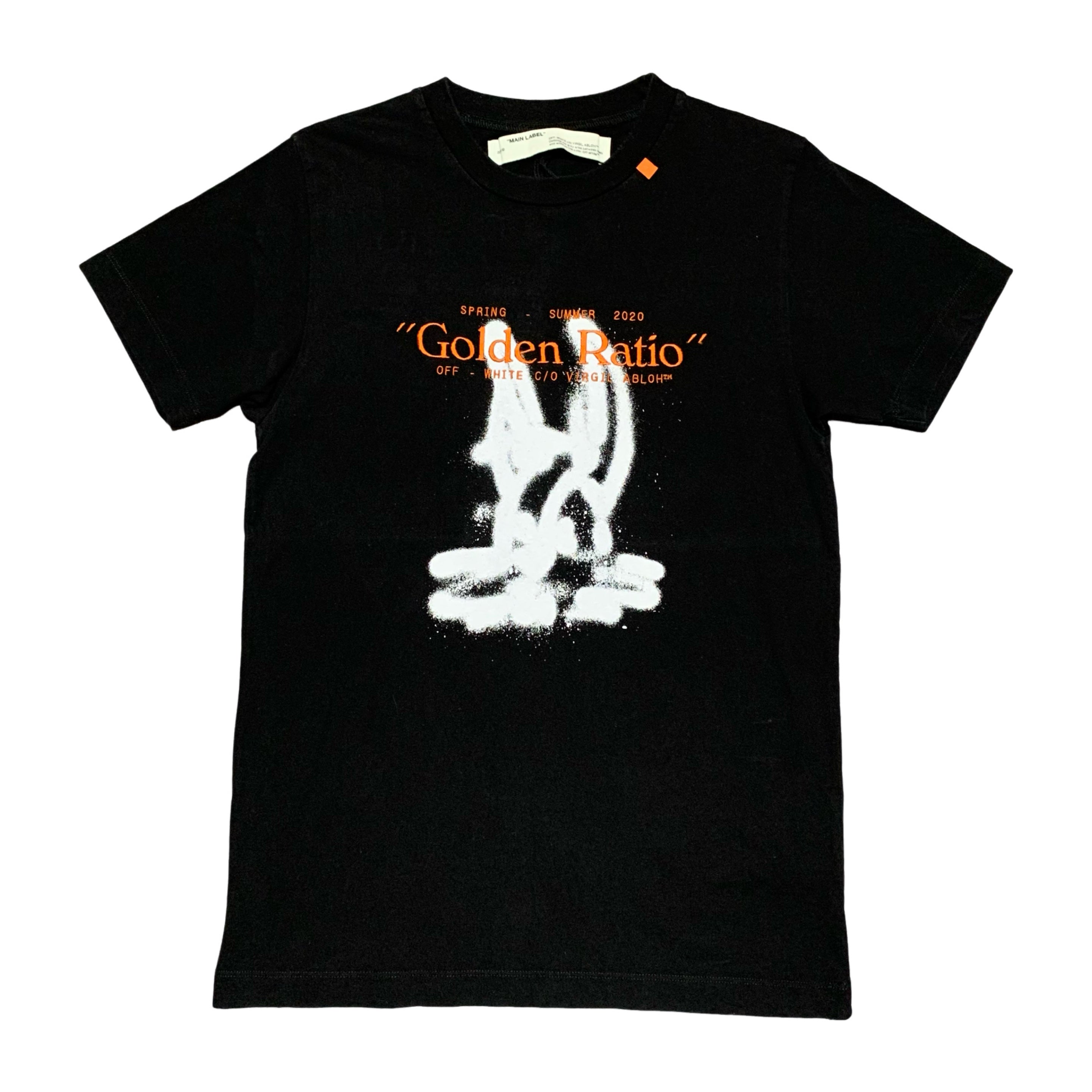 Off White Small Golden Ratio Arrows Black Tee Virgil Abloh