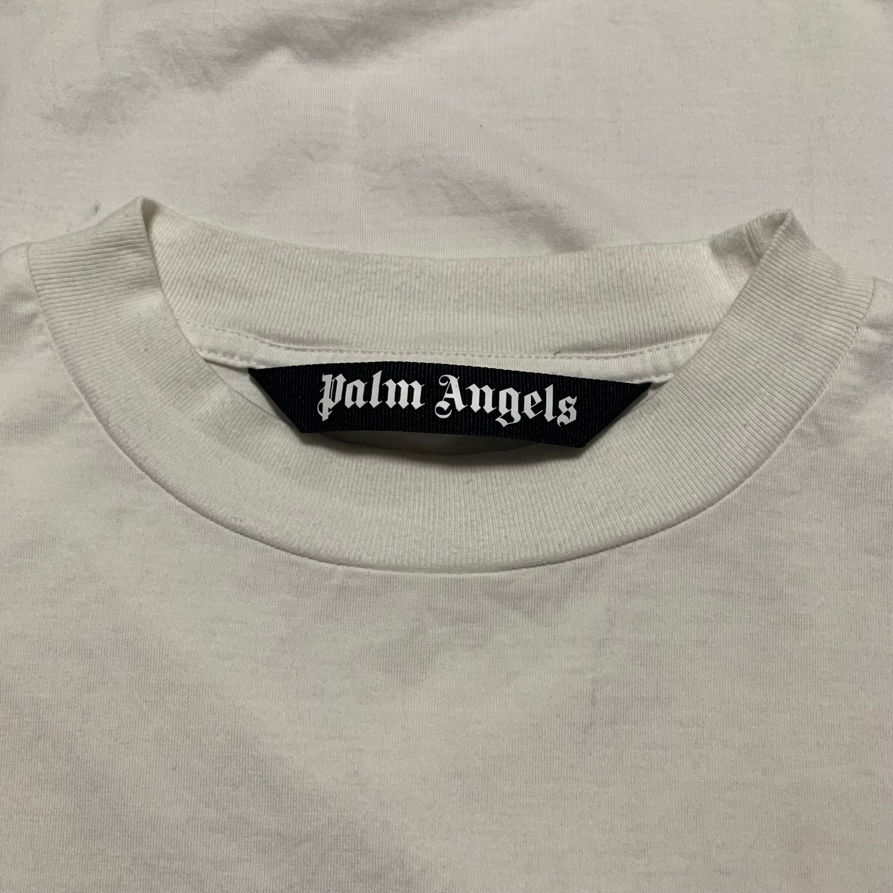 Palm Angels Medium Skeleton Logo White Tee