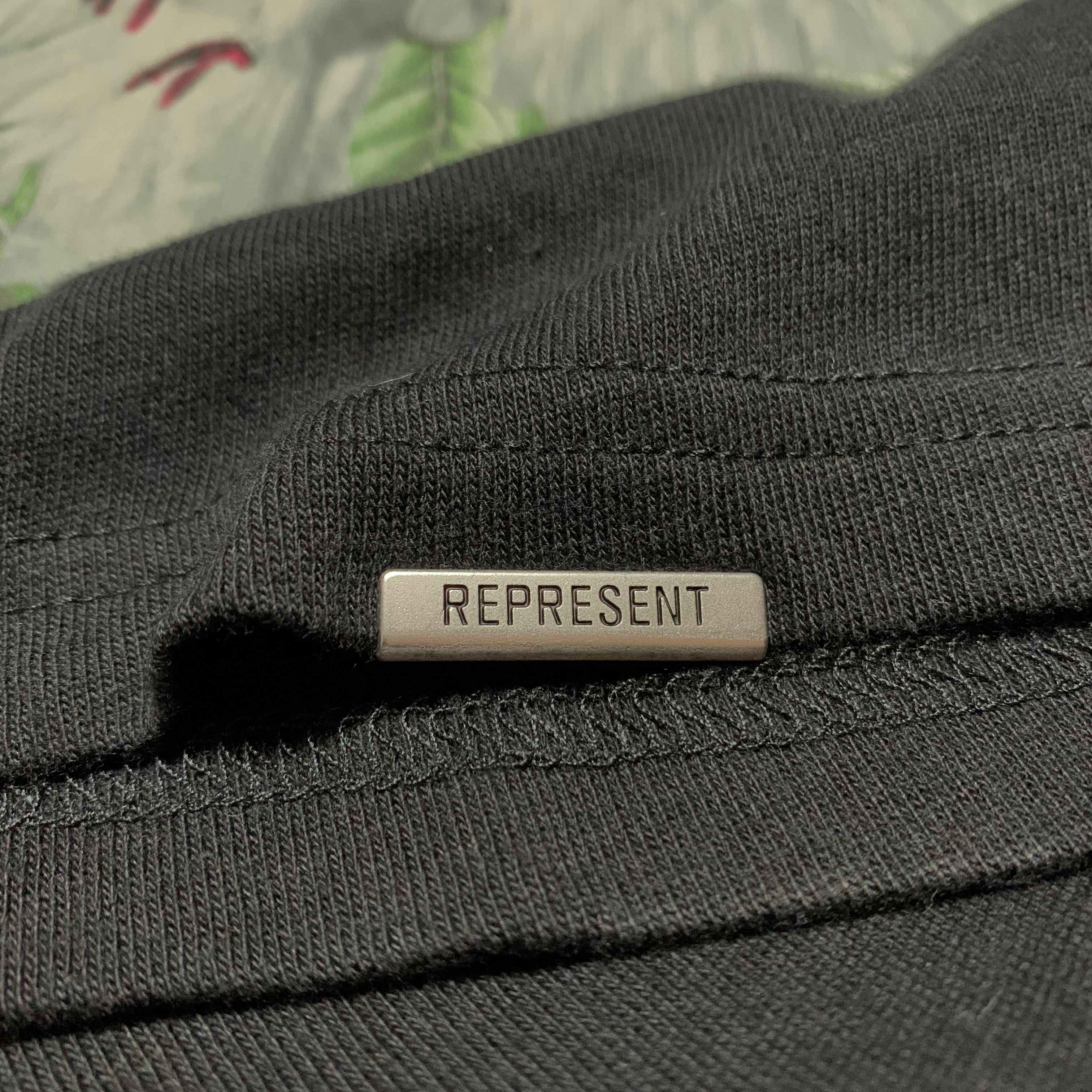 Represent Small Double Distilled Off Black Tee