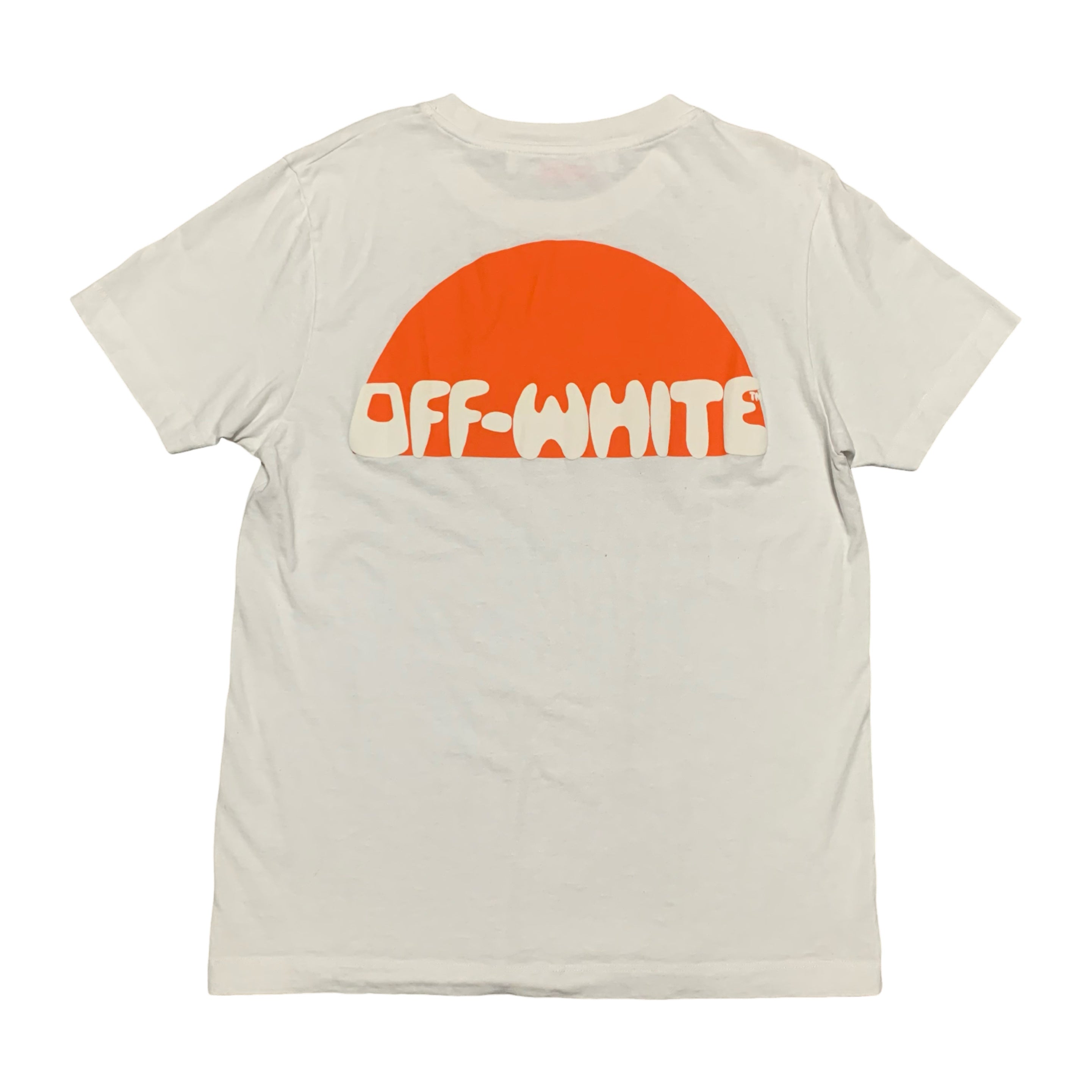 Off White Small Sunset Graphic White Tee Virgil Abloh