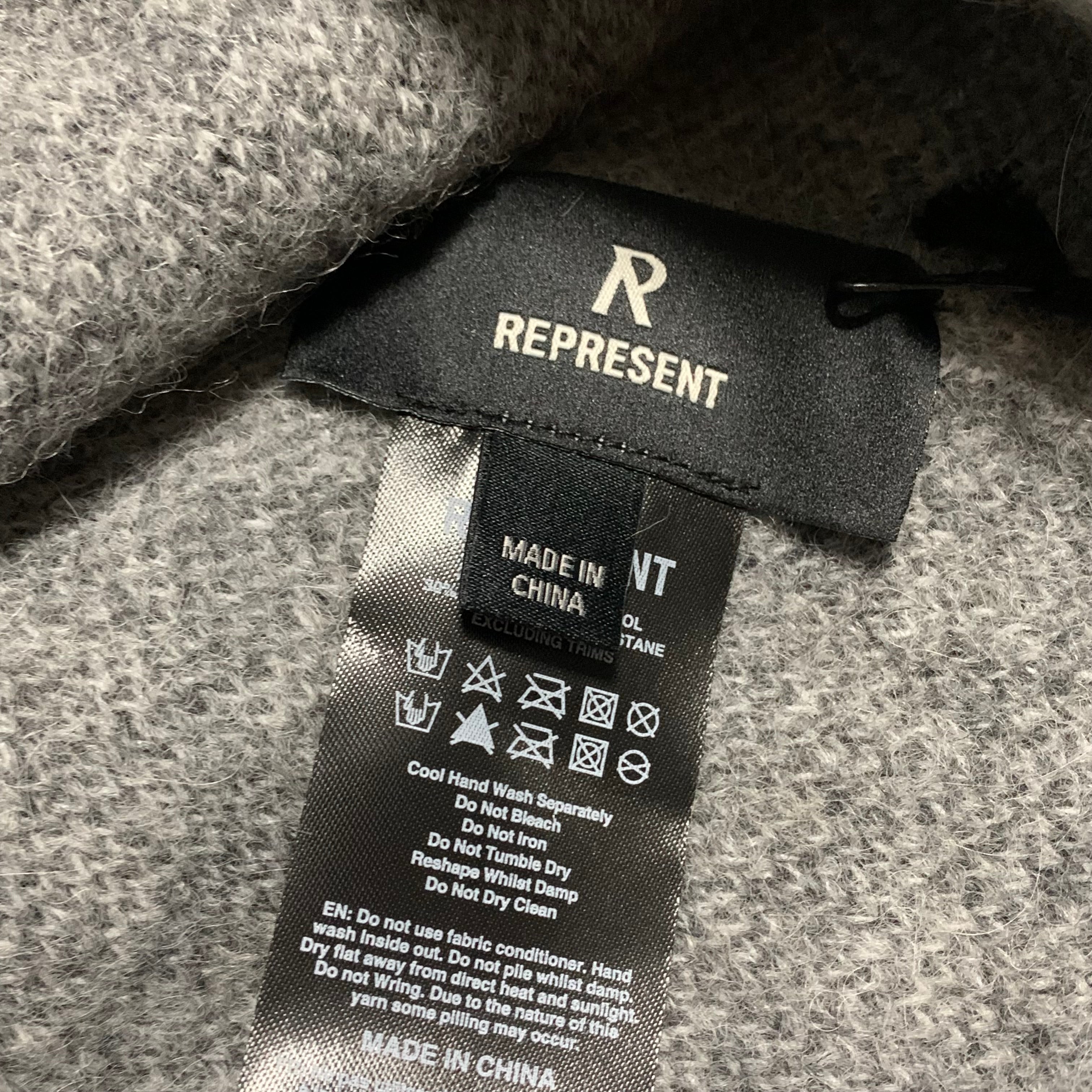 Represent Beanie England Applique Grey Marl Hat