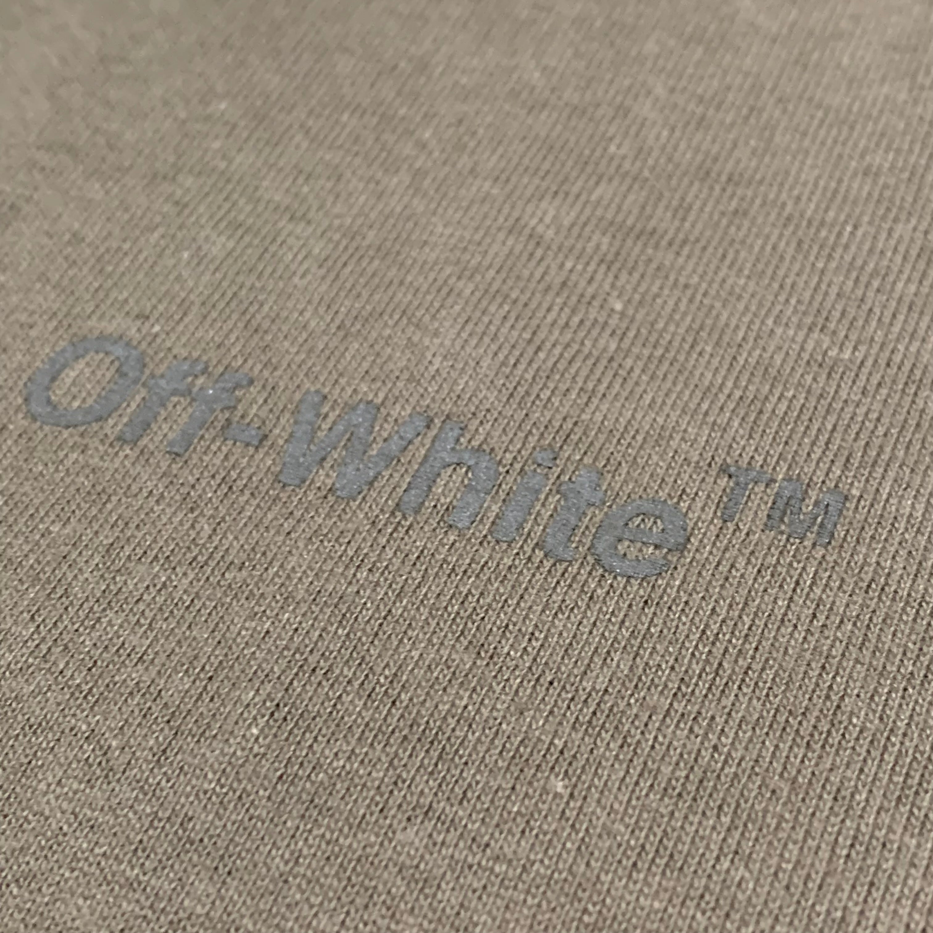 Off White Large Diagonal Tab Khaki Green Tee Virgil Abloh