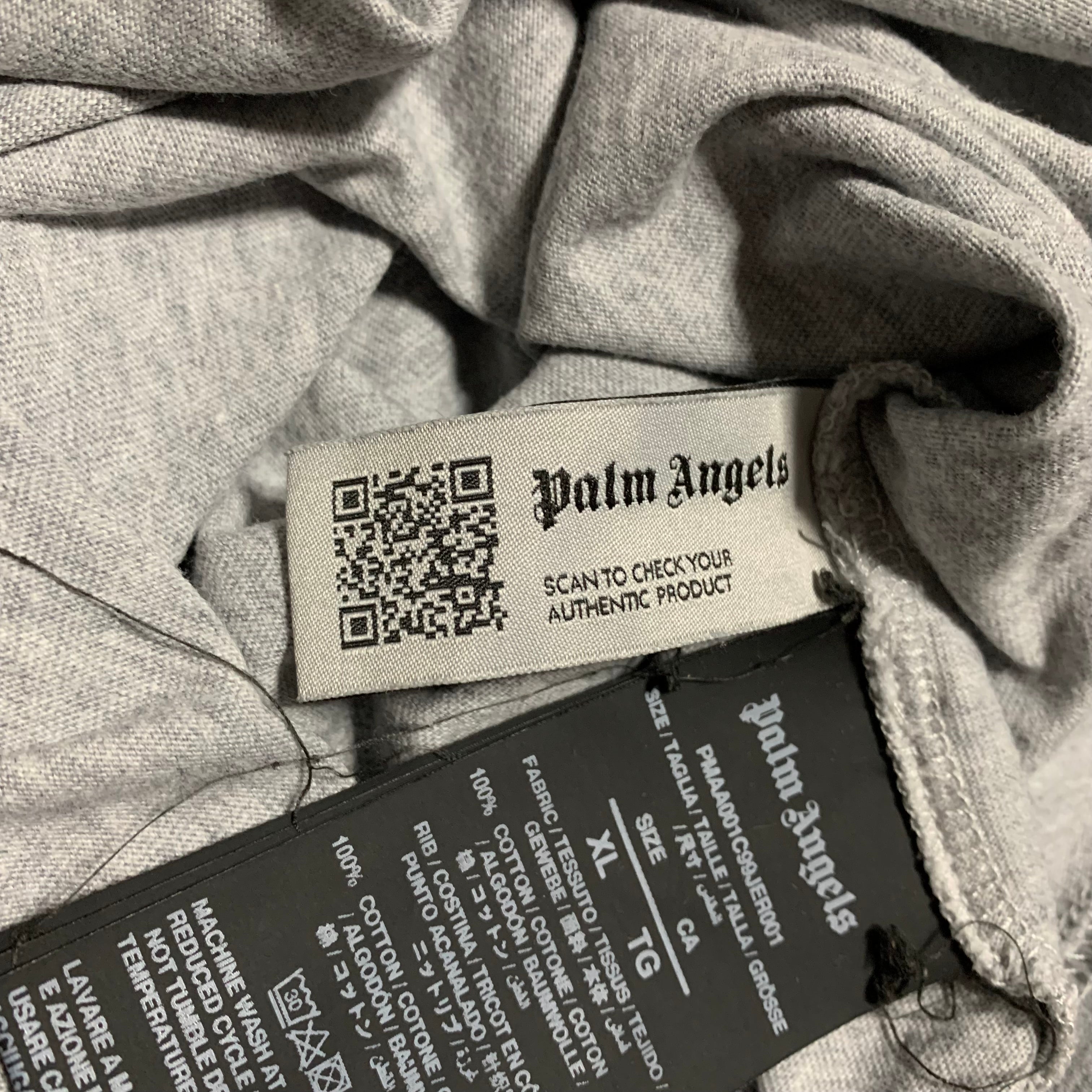 Palm Angels XL Classic Bear Grey Tee